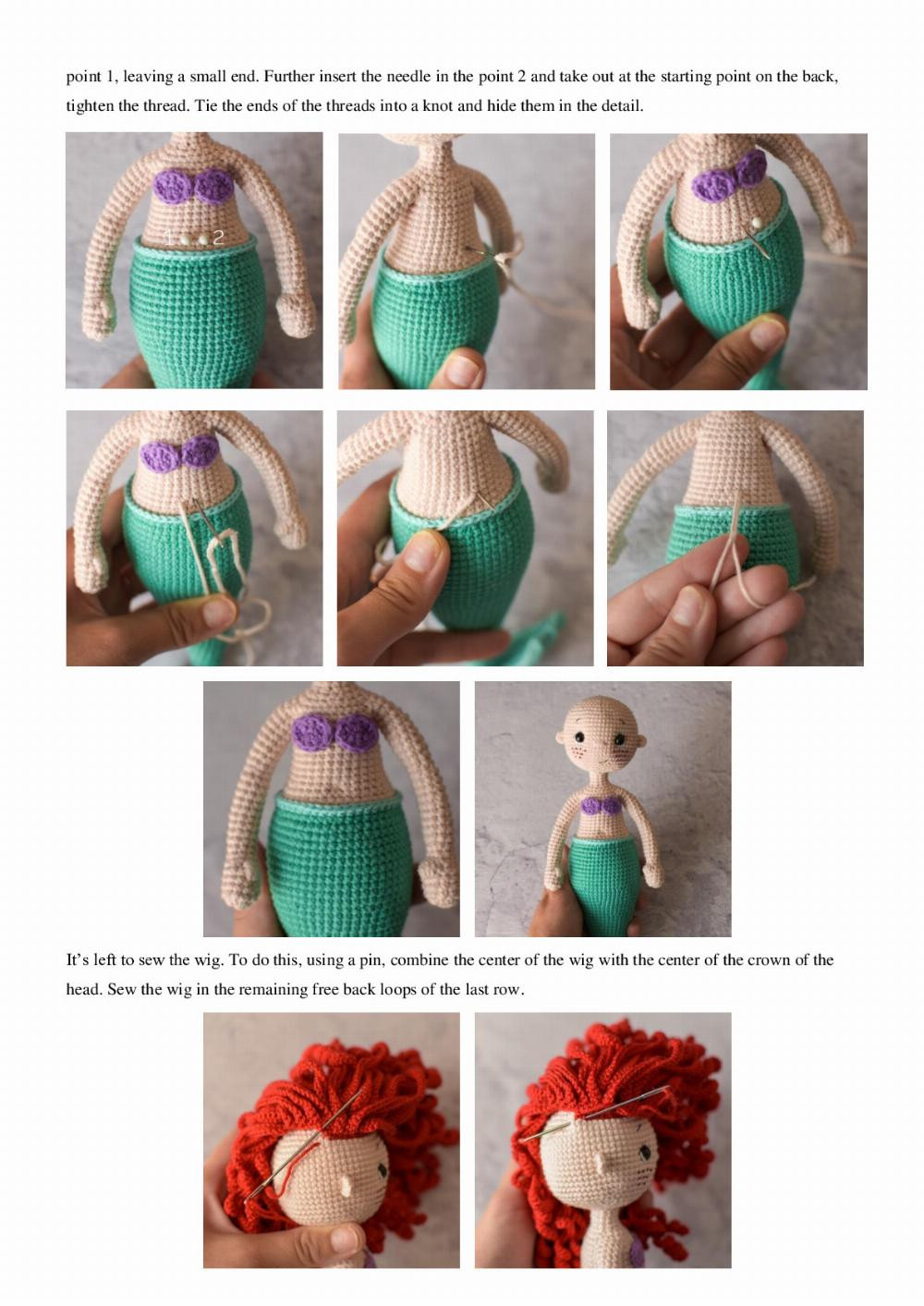 mermaid adn fish crochet pattern