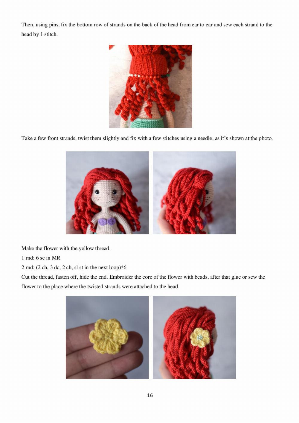 mermaid adn fish crochet pattern