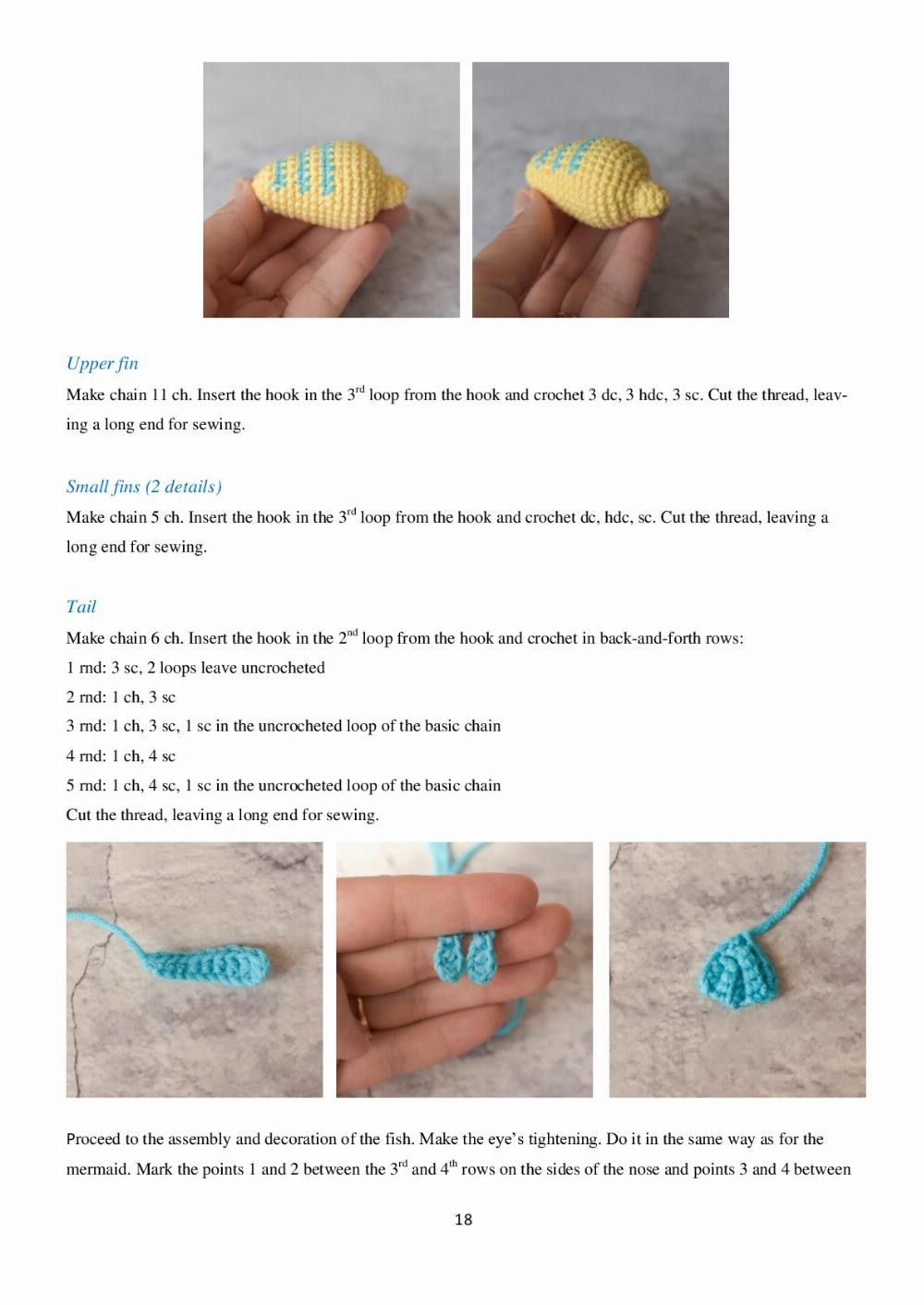 mermaid adn fish crochet pattern