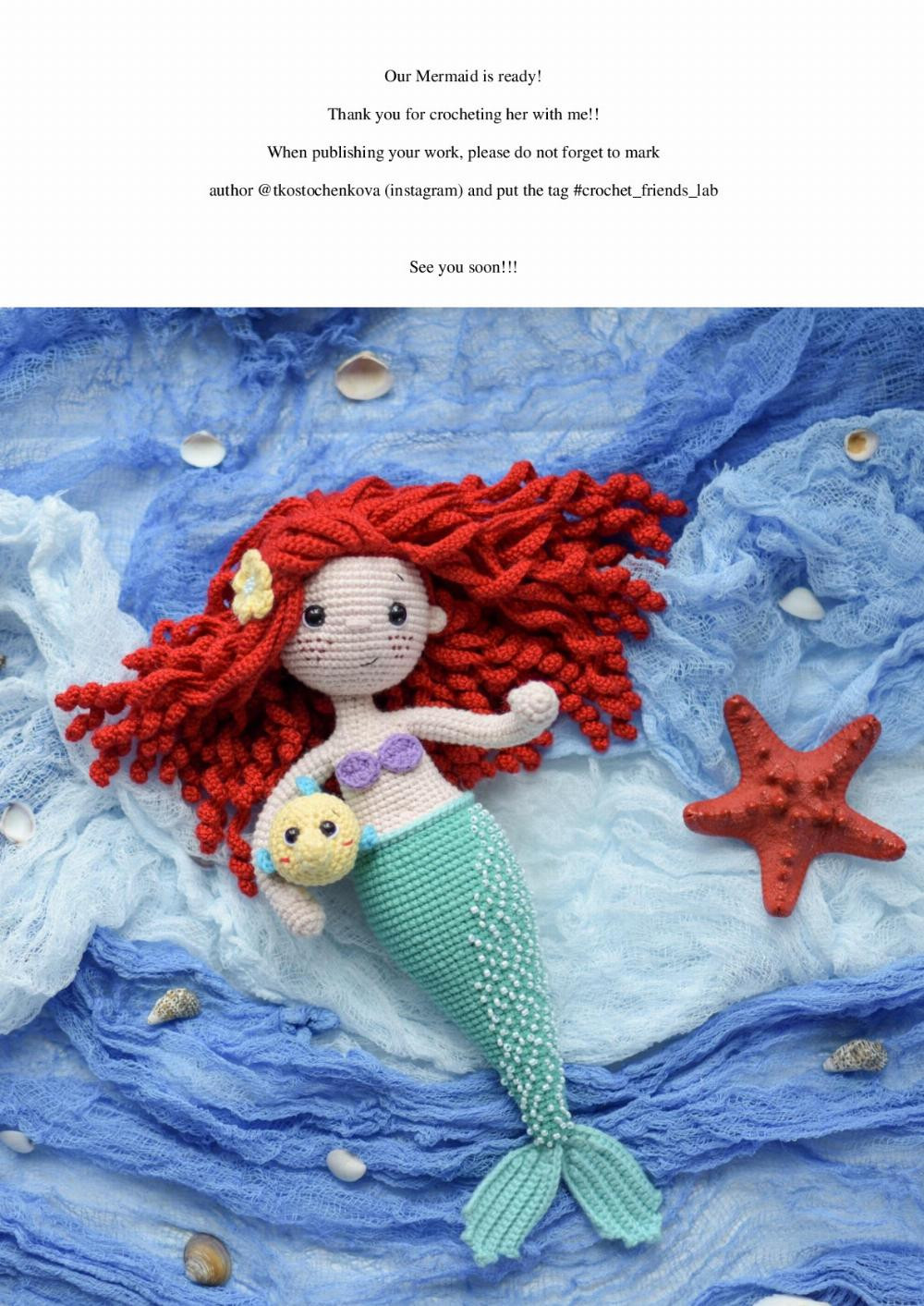 mermaid adn fish crochet pattern