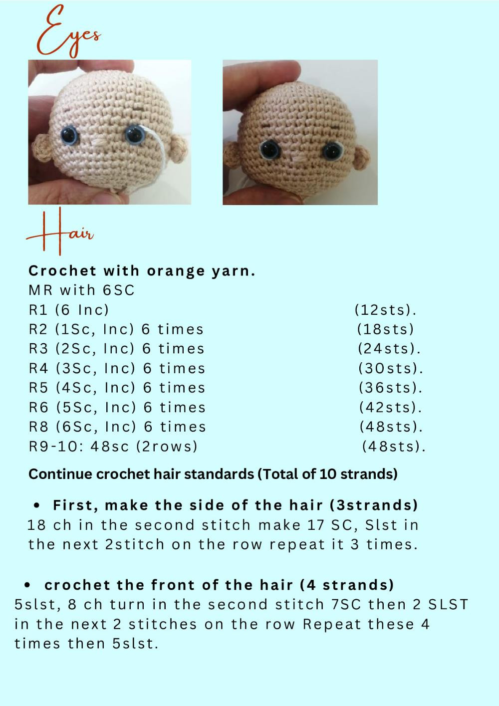 Mia Doll  wear overalls crochet pattern