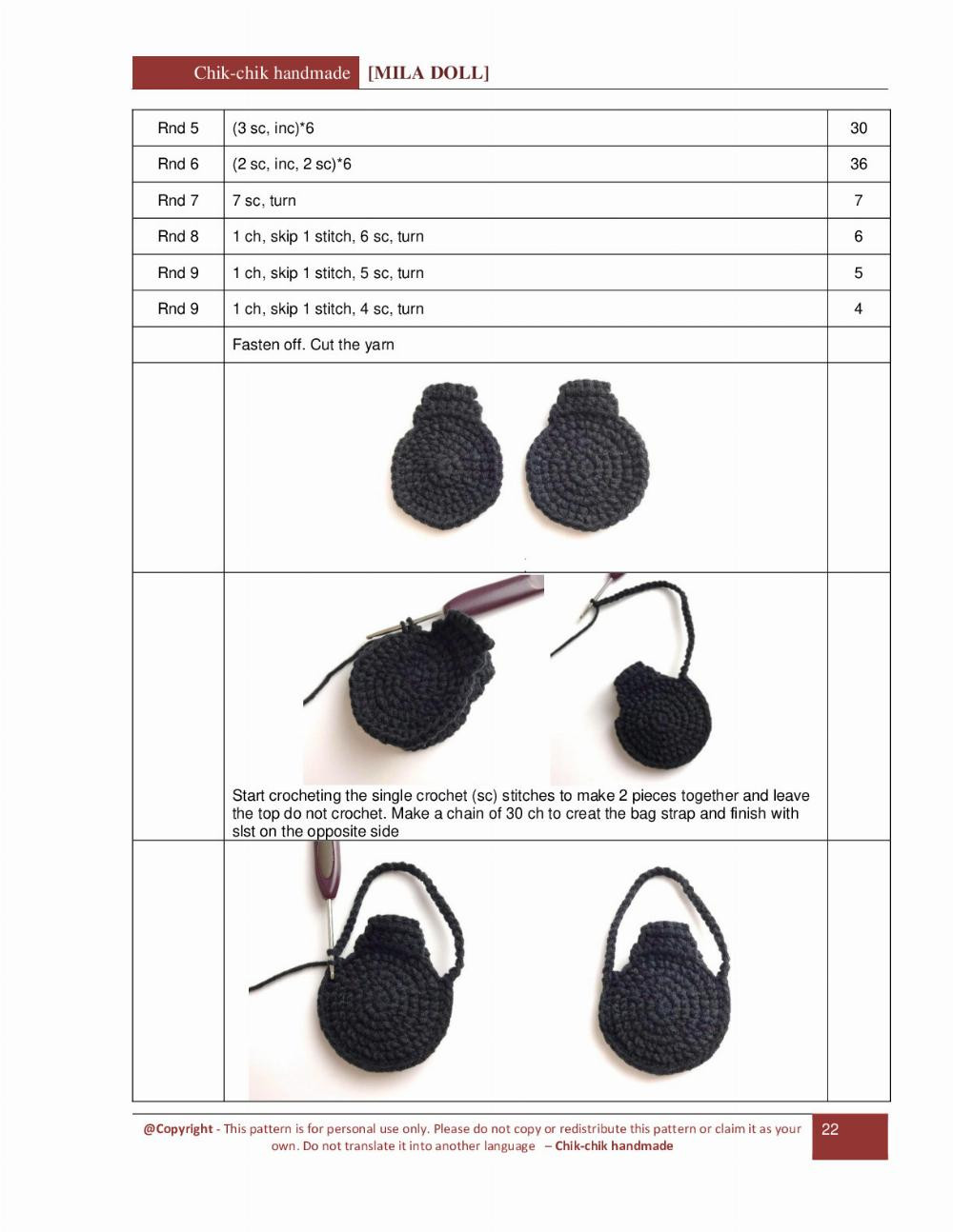 MILA DOLL Pattern