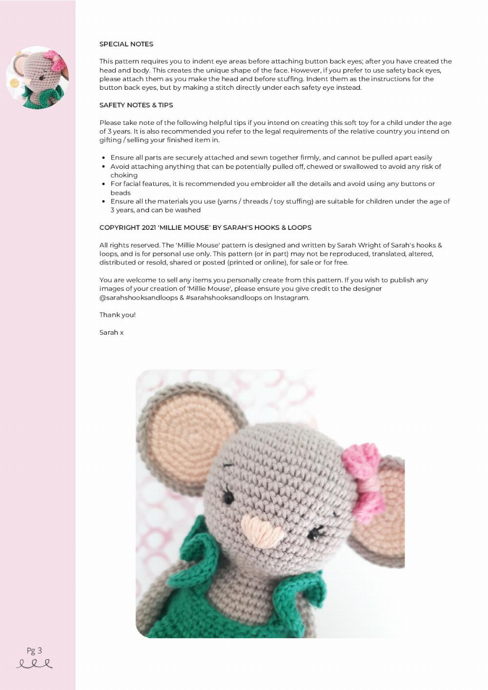 MILLIE MOUSE CROCHET PATTERN