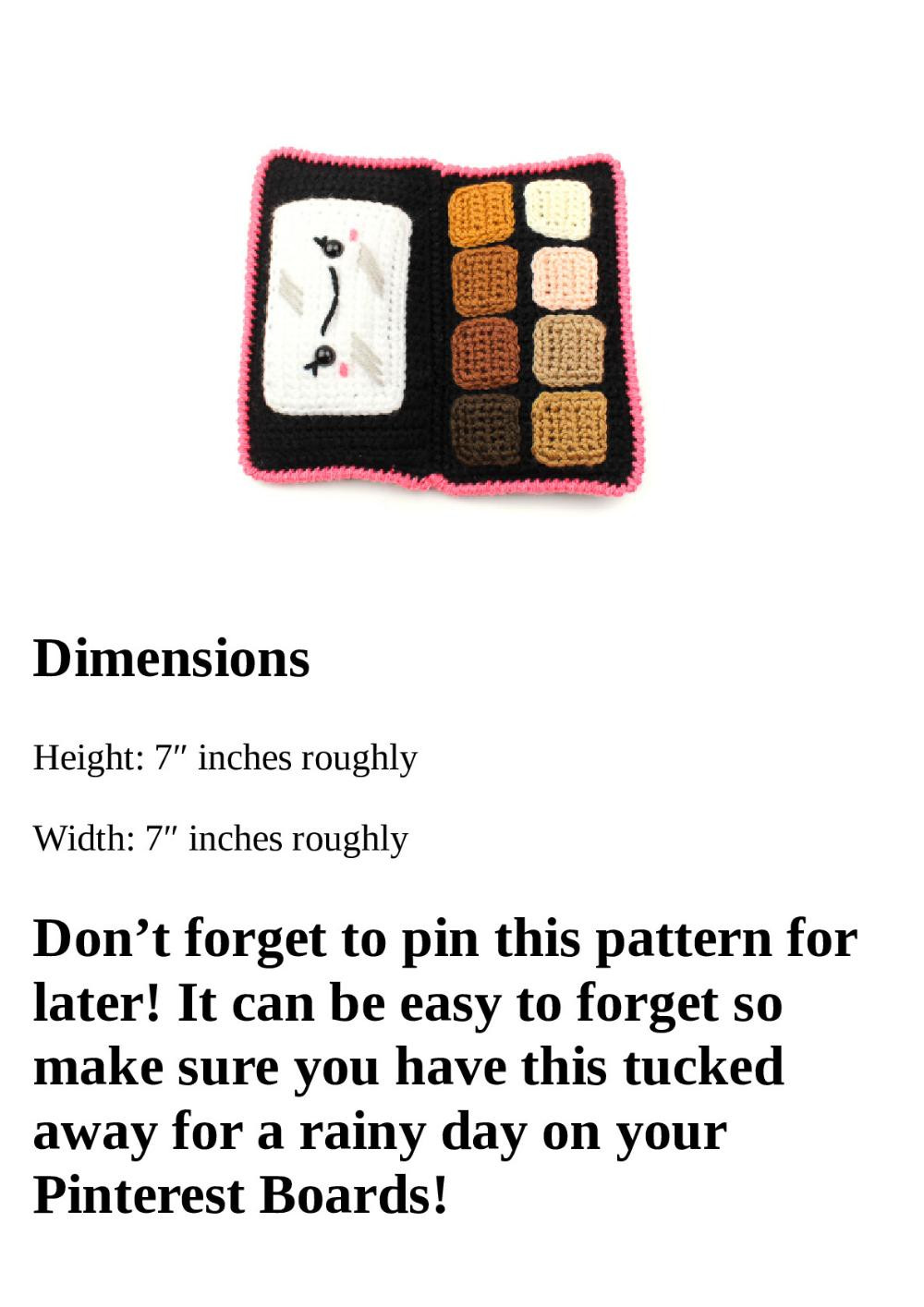 Mindful Makeup Palette pattern