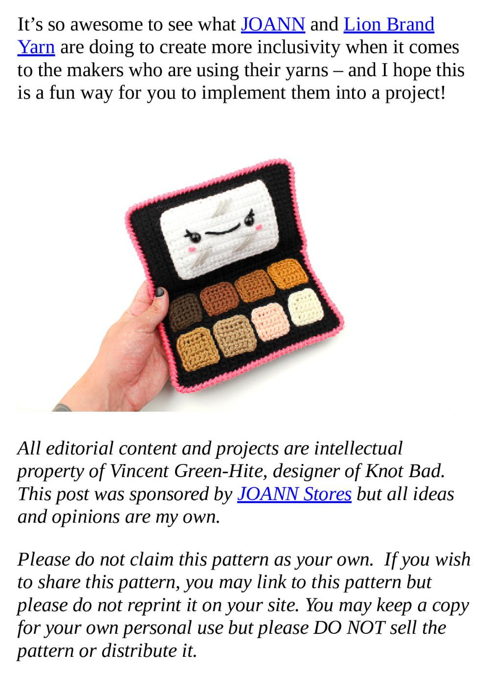 Mindful Makeup Palette pattern