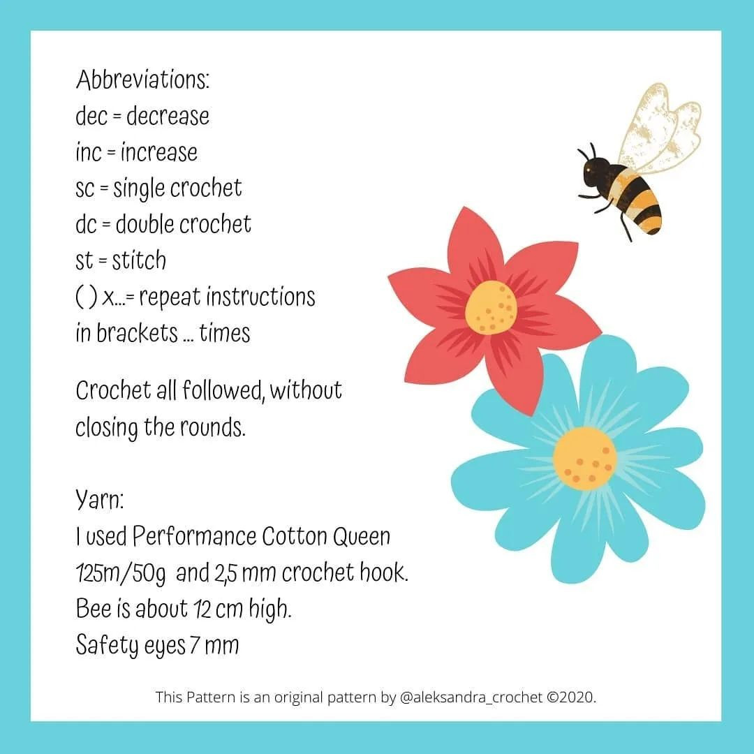 miss bee free pattern