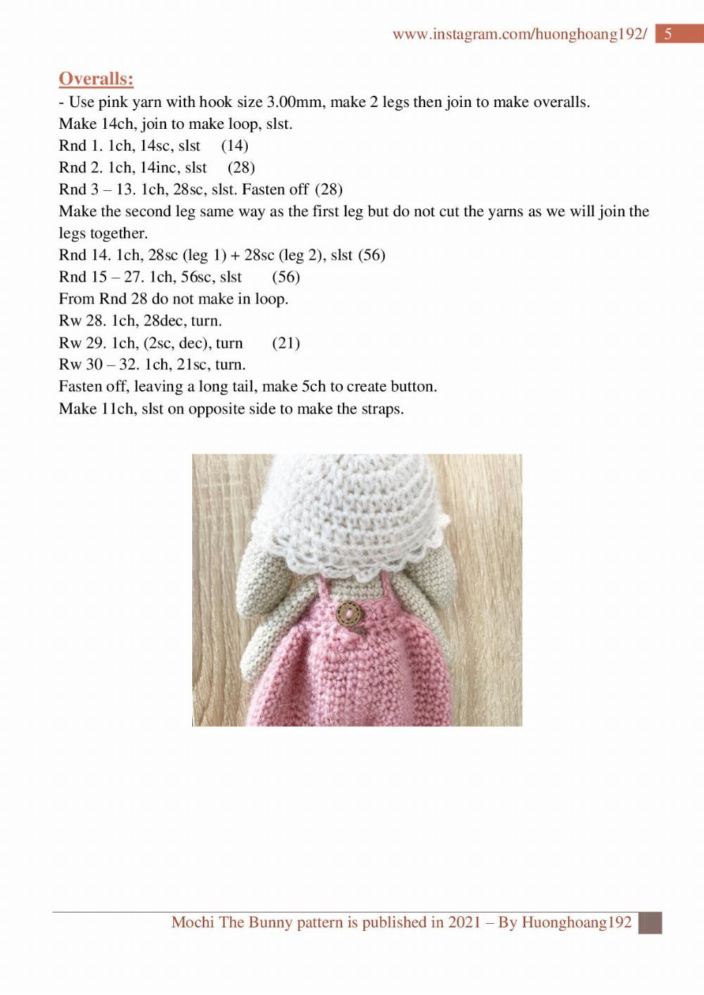 Mochi The Bunny crochet pattern