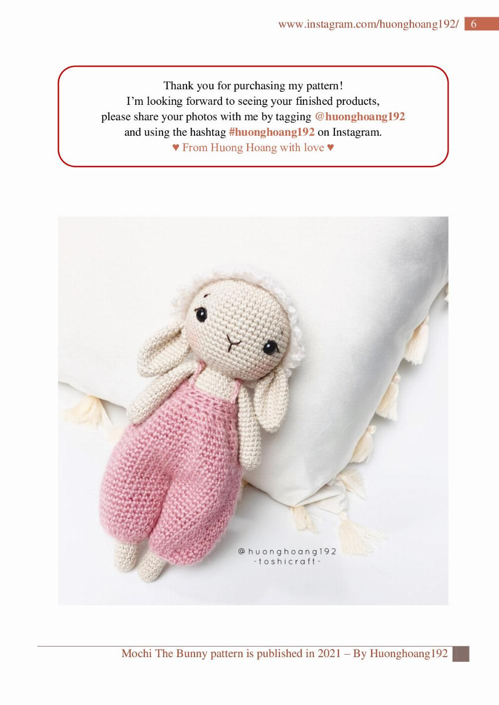 Mochi The Bunny crochet pattern