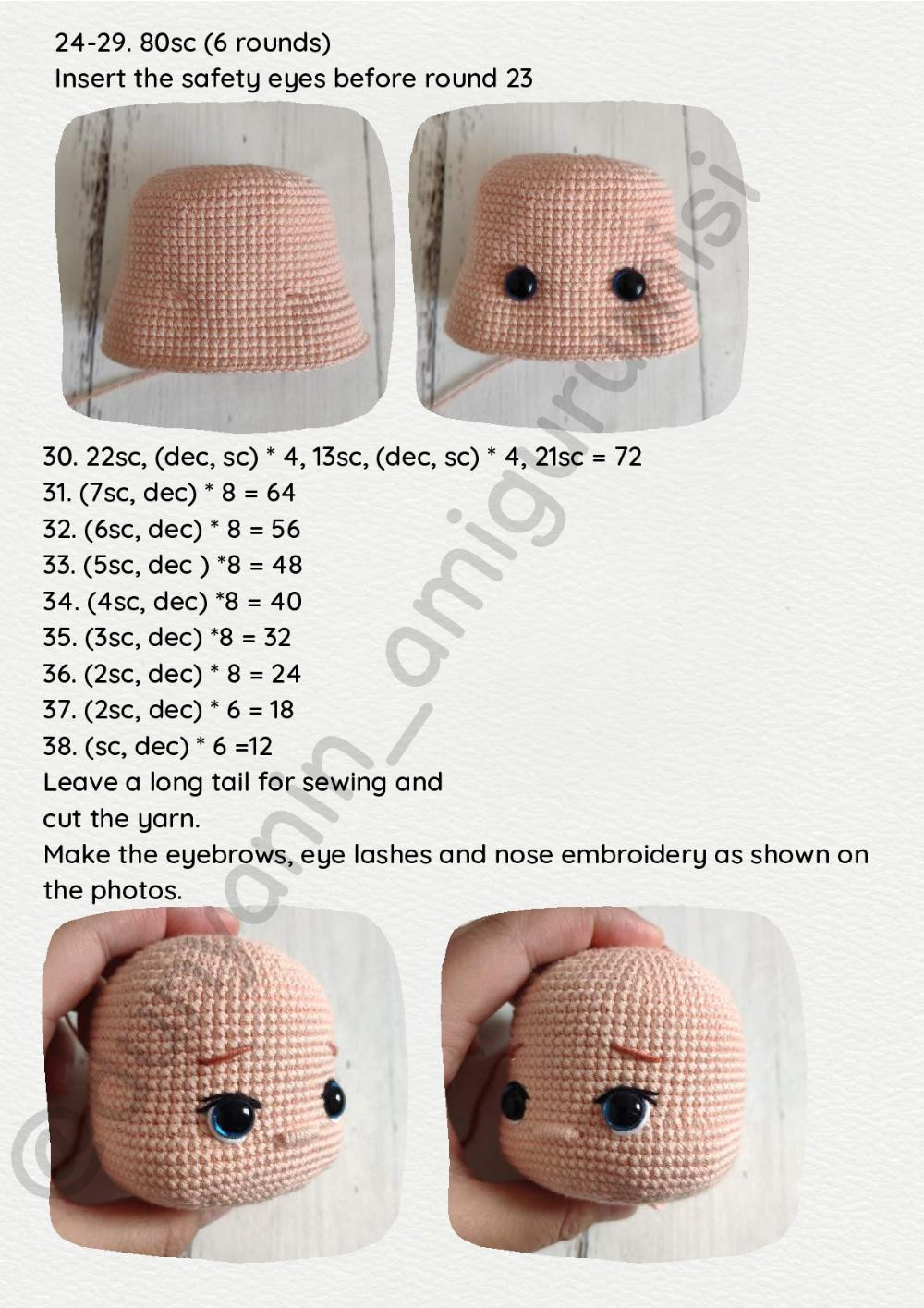 Monami Doll crochet pattern