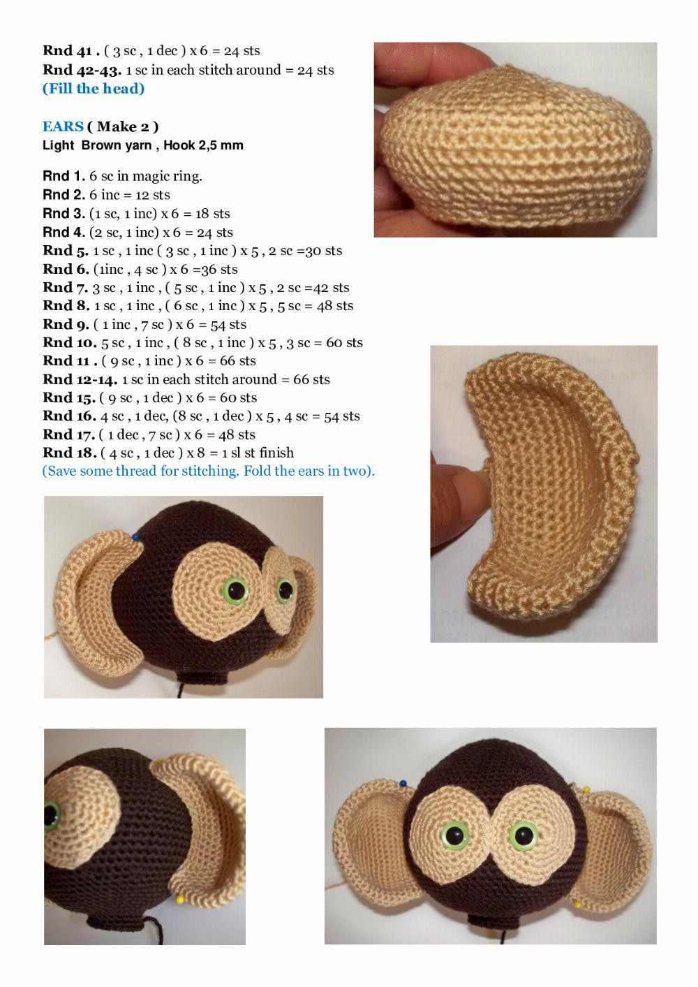 monkey boy crochet pattern