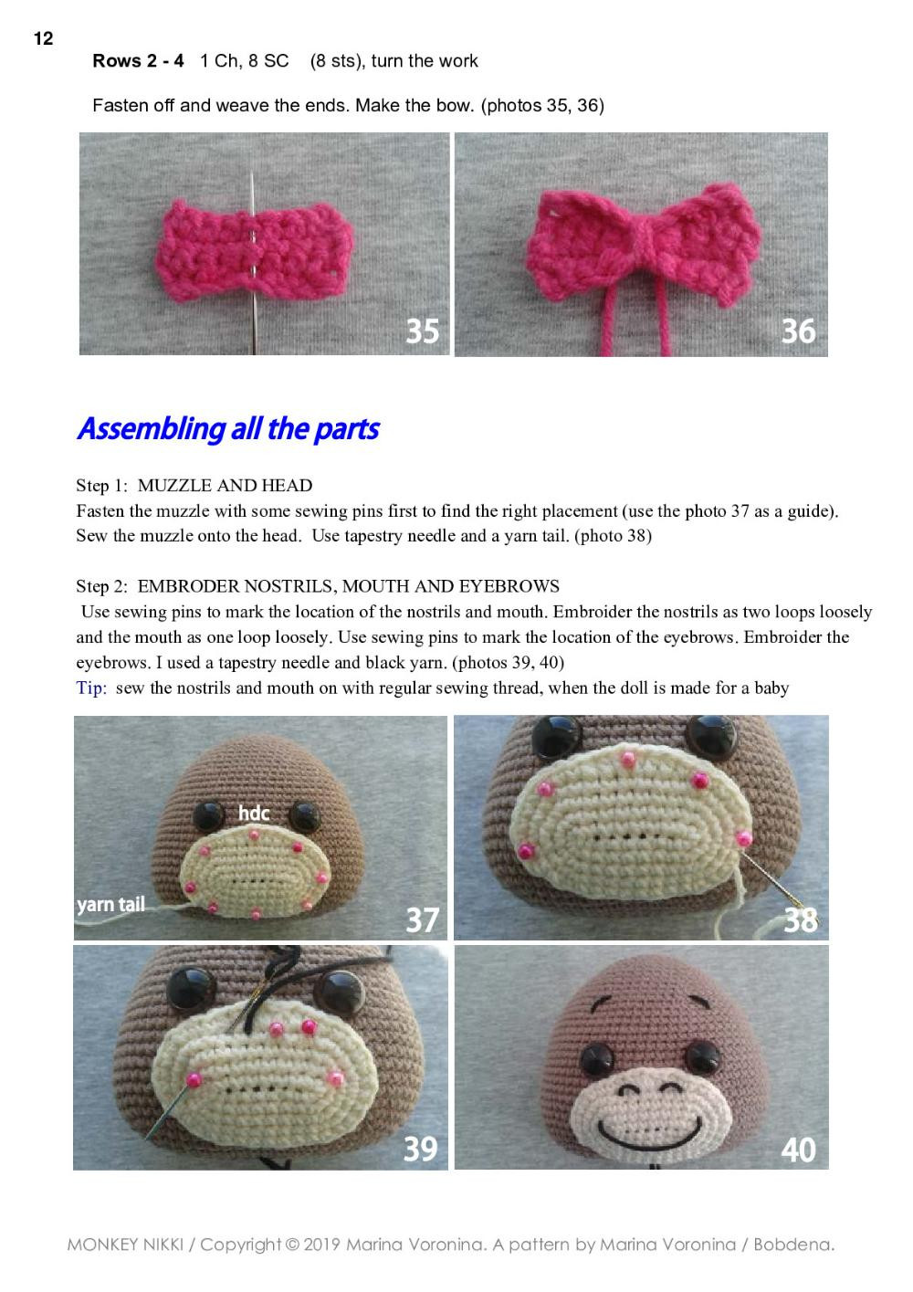 monkey nikki amigurumi doll