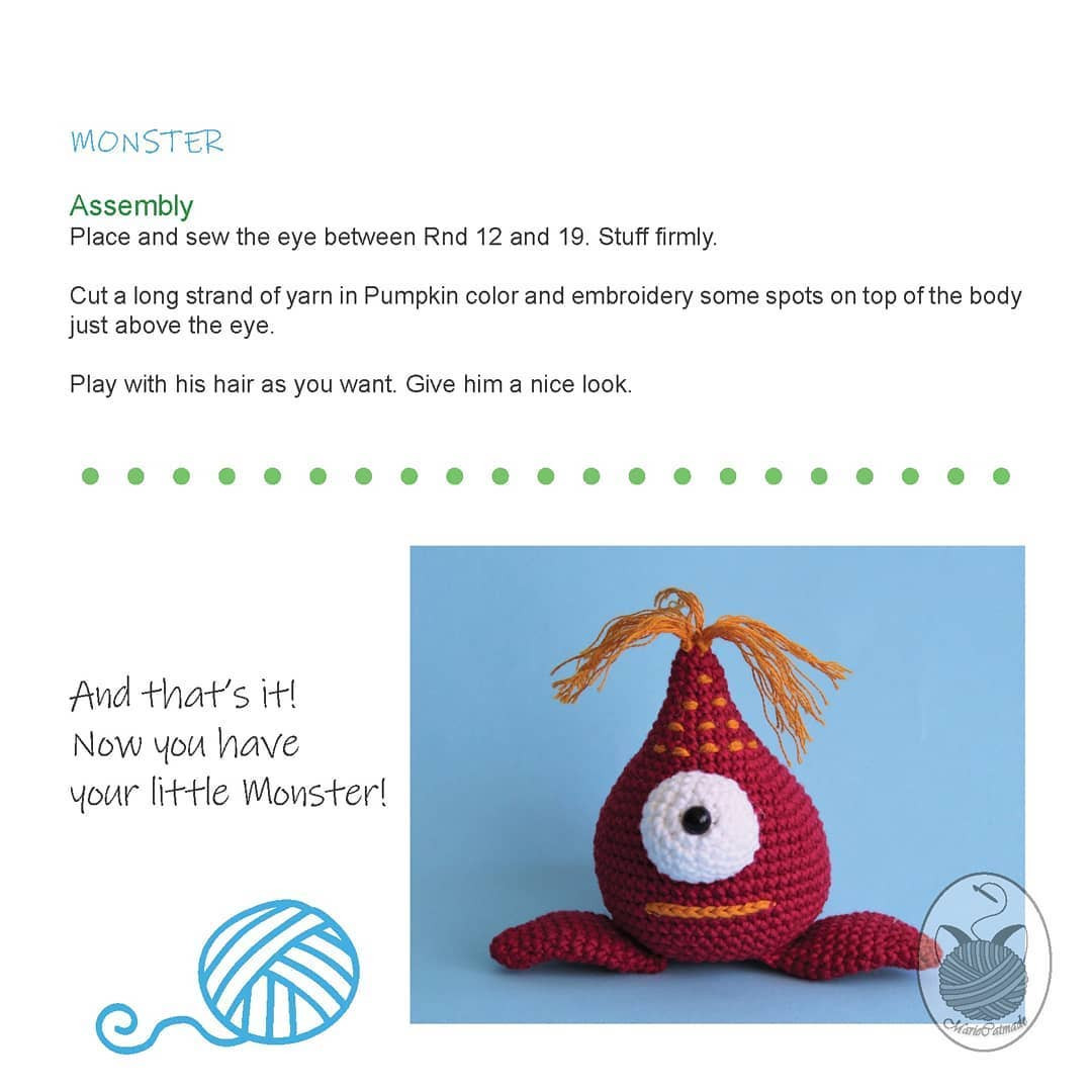 monster 2 free crochet pattern