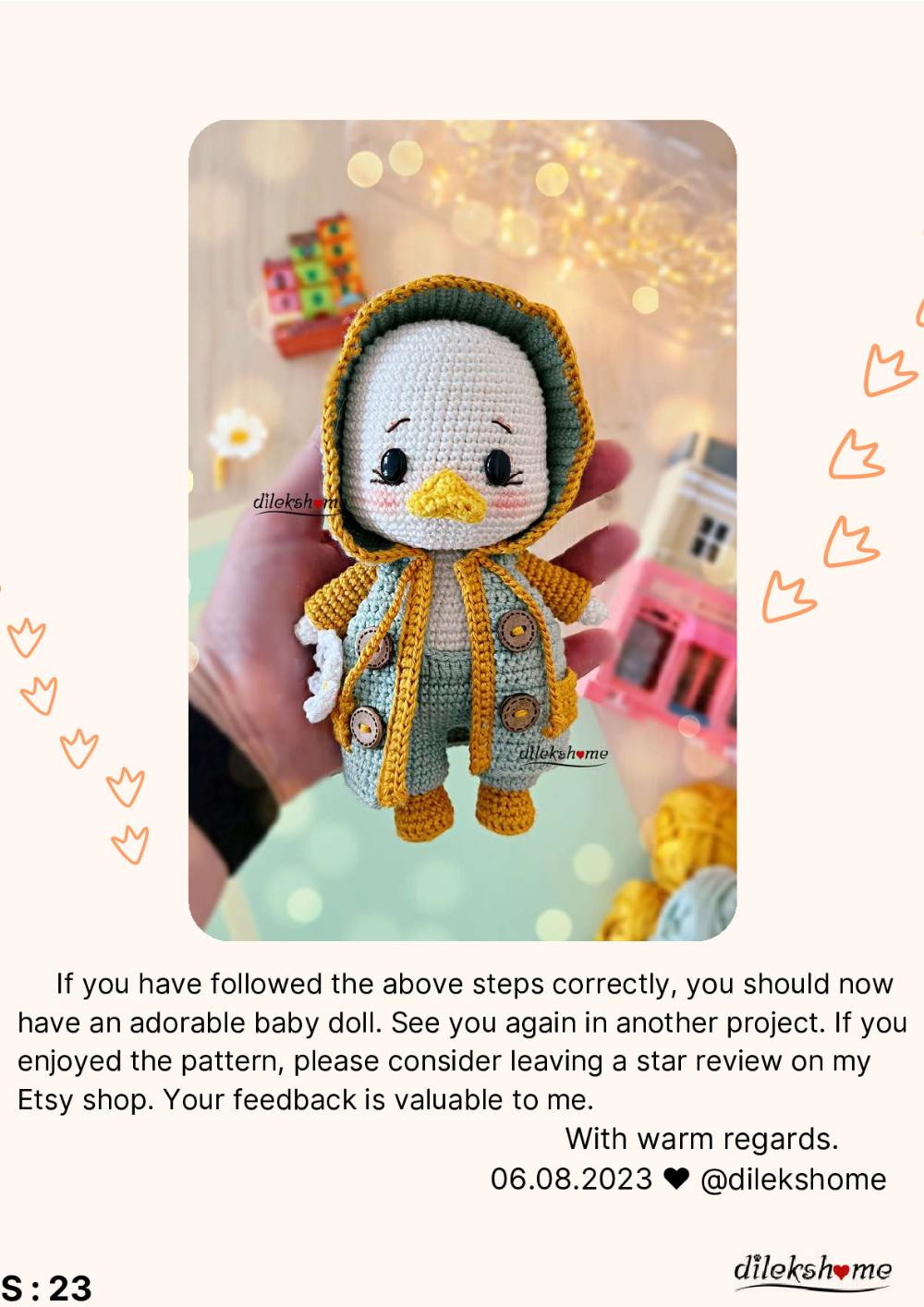 Mr Duck English Crochet Pattern