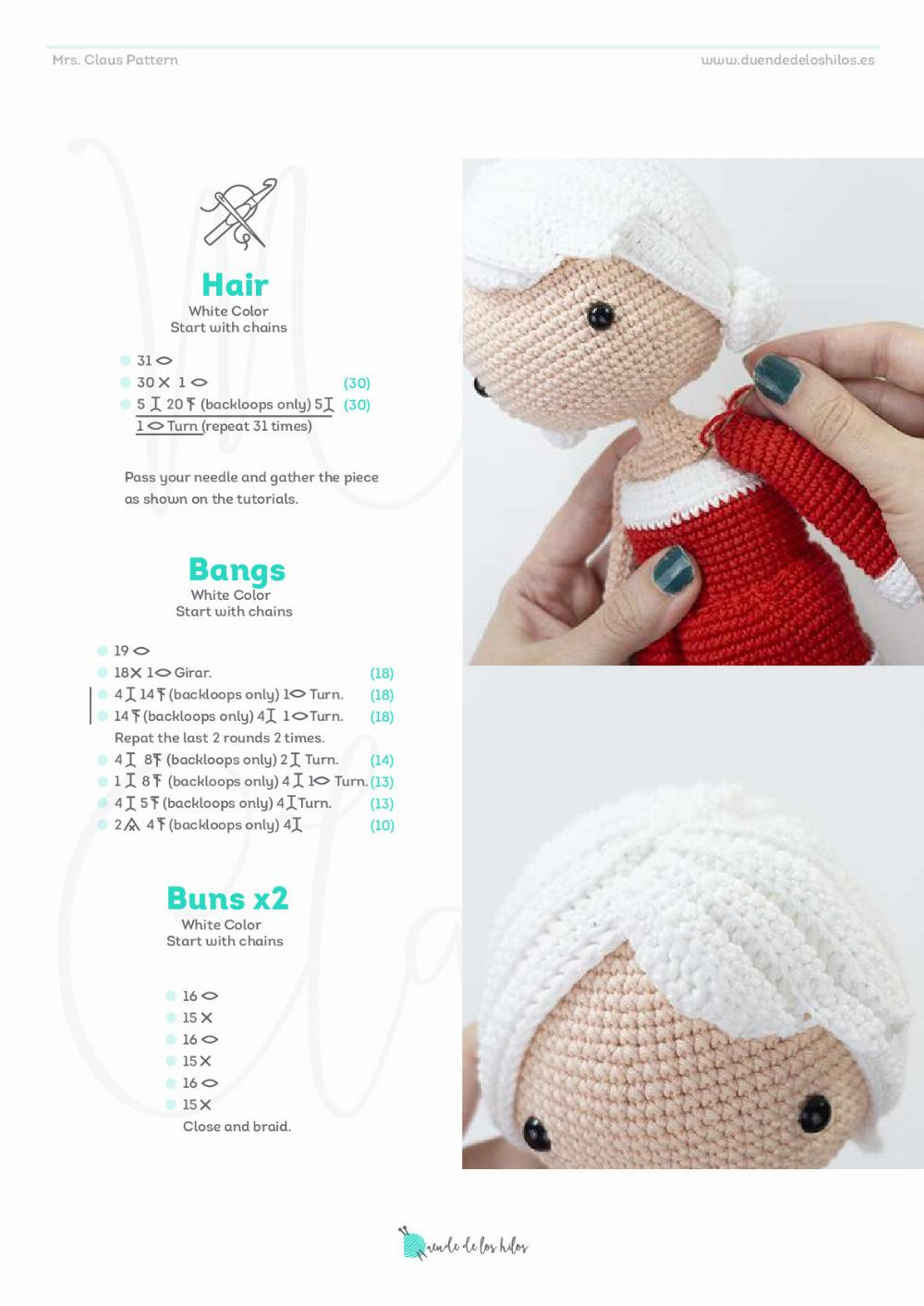 Mrs. Claus Doll crochet pattern