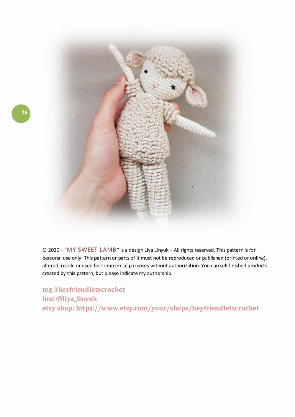 My sweet lamb crochet pattern