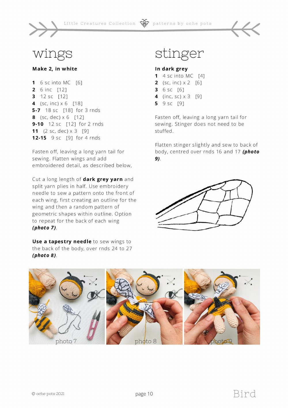 Myrtle the Bee CROCHET PATTERN