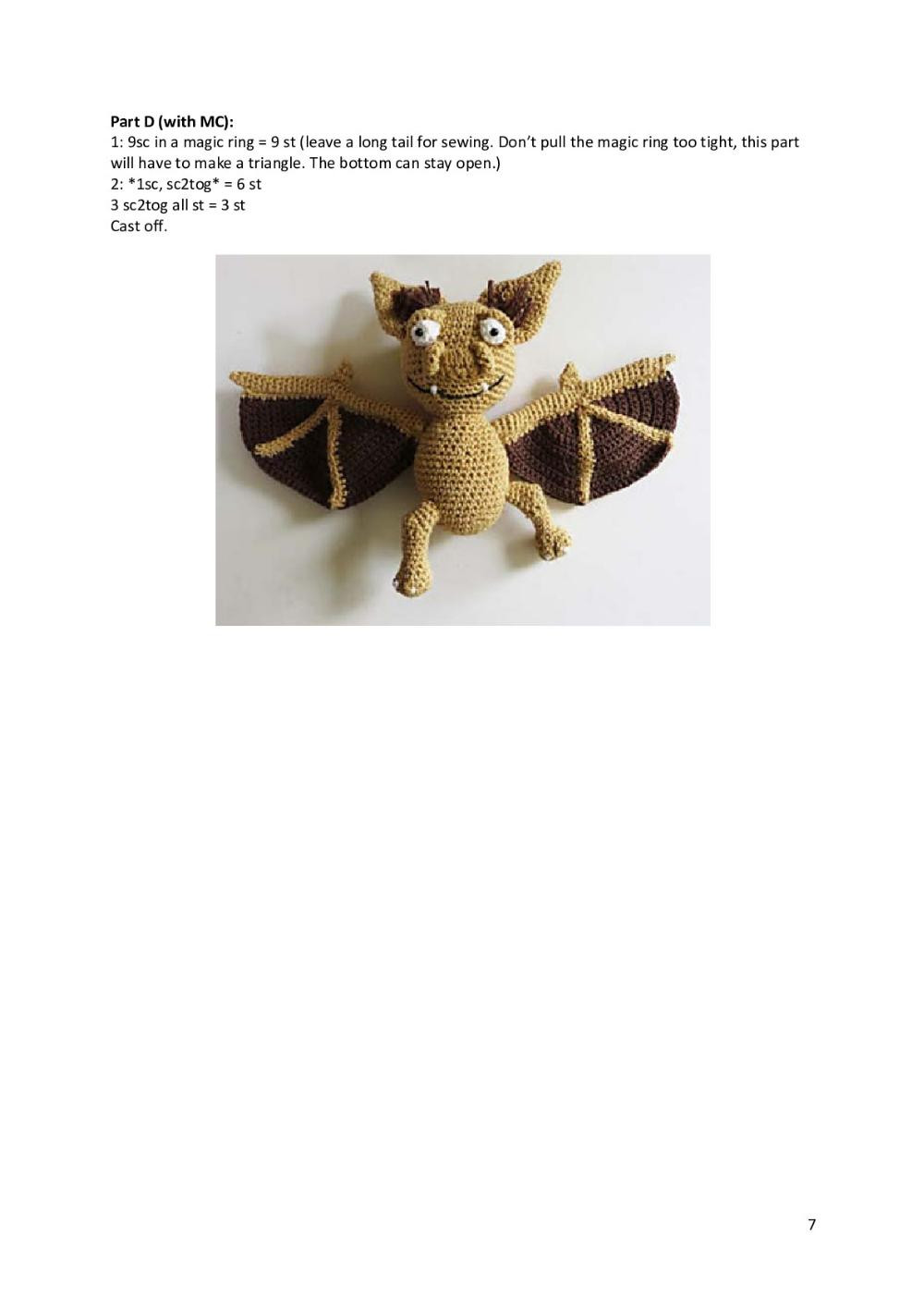 Mystery Bat crochet pattern