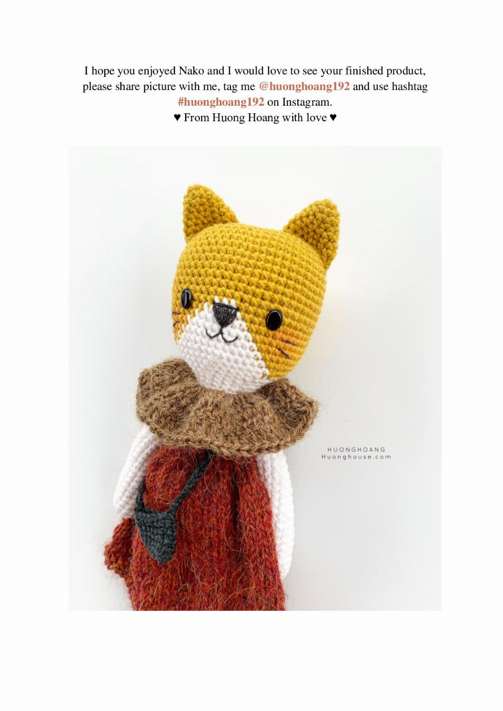 Nako the cat crochet pattern