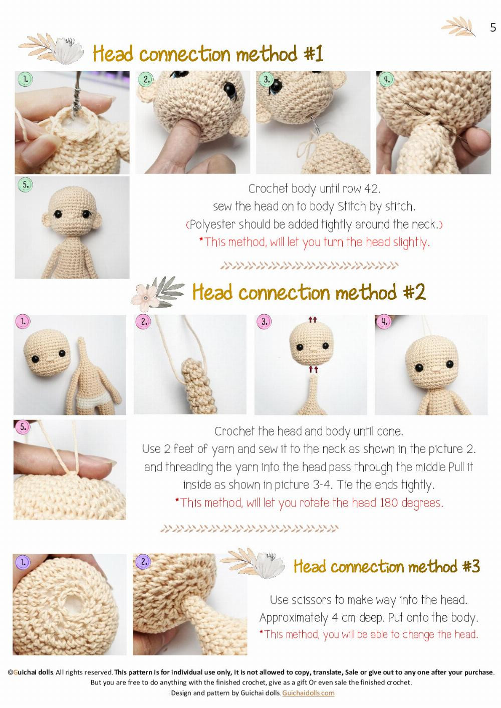 Nana color girl crochet pattern