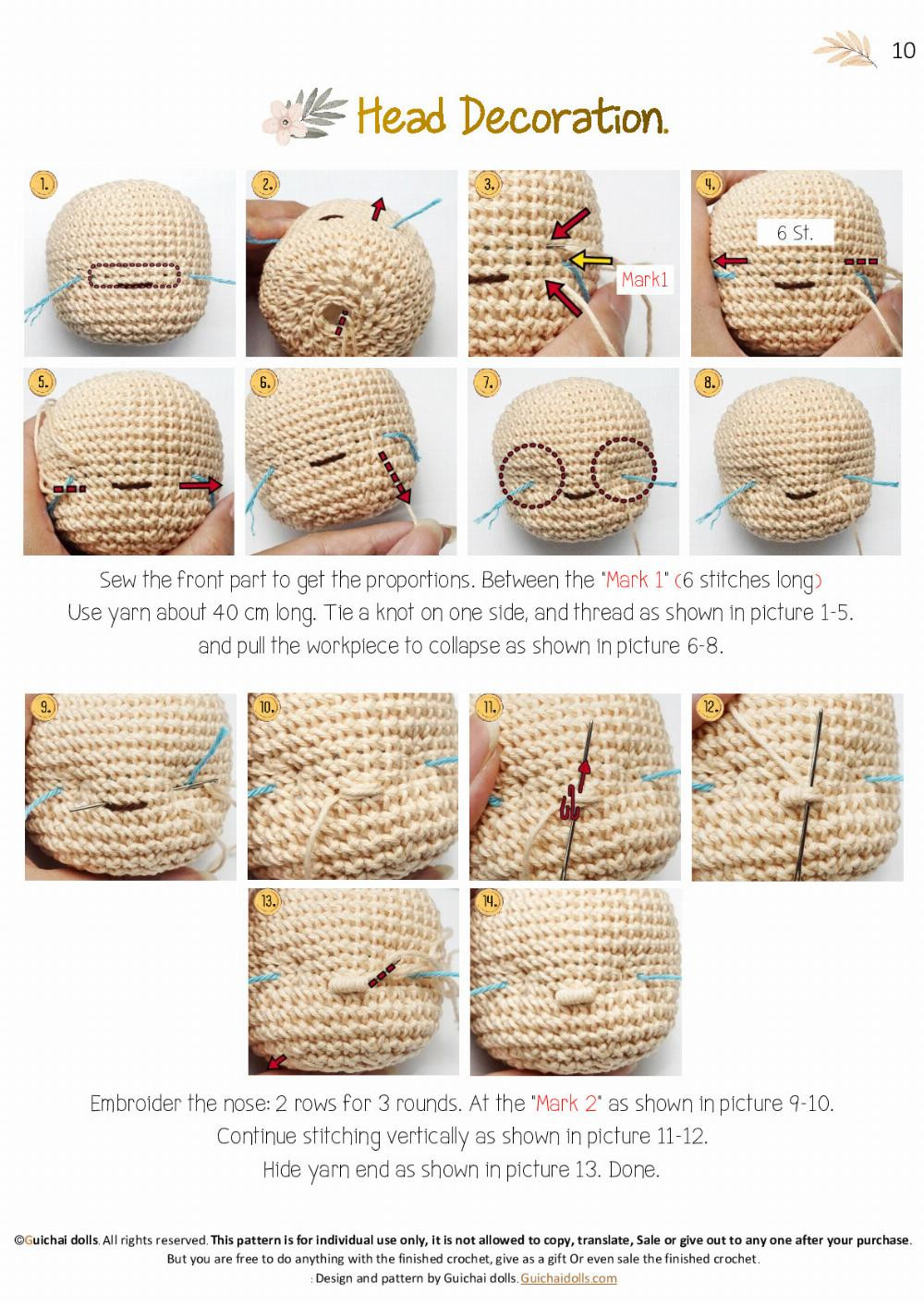 Nana color girl crochet pattern