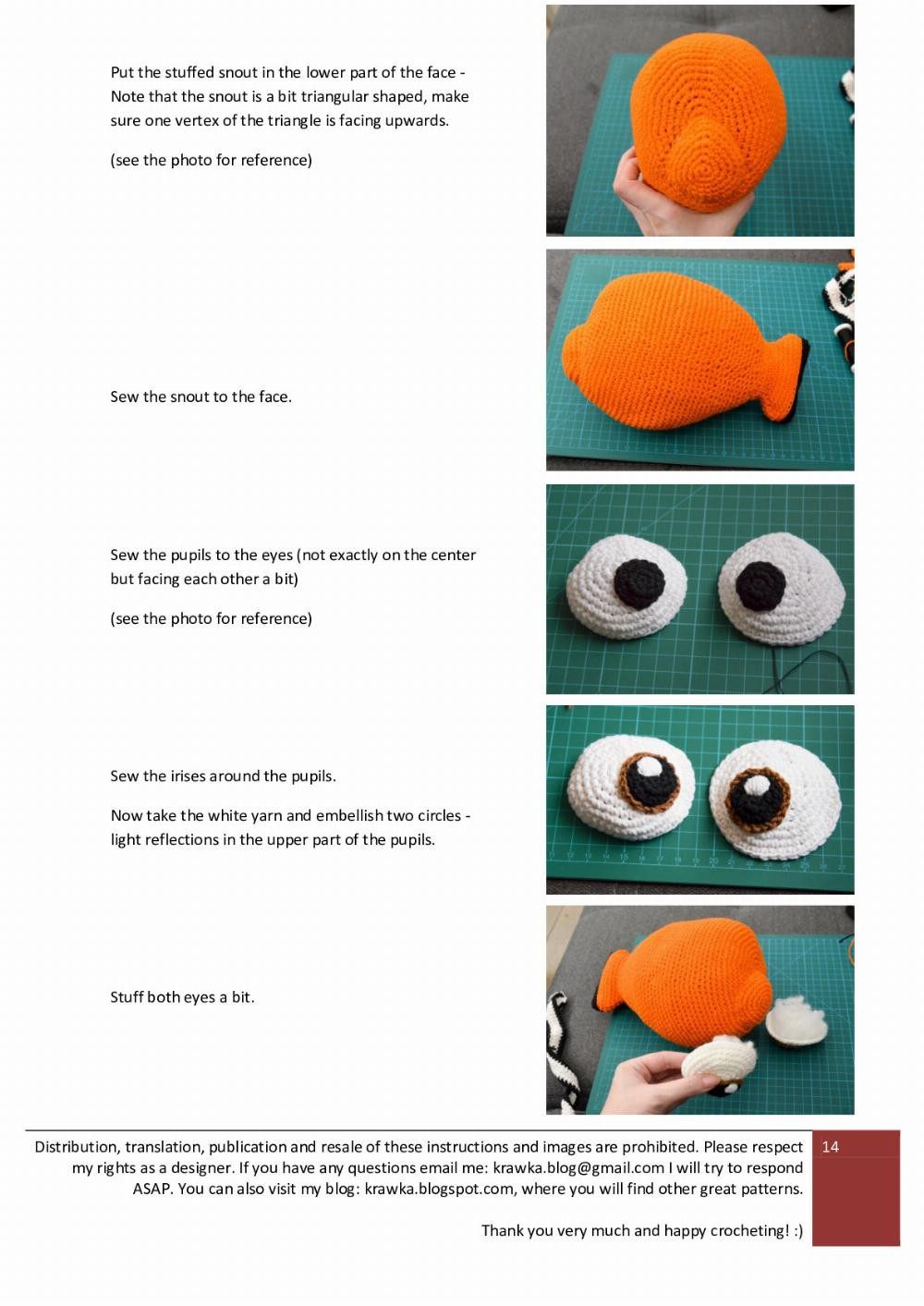 NEMO fish Crochet pattern