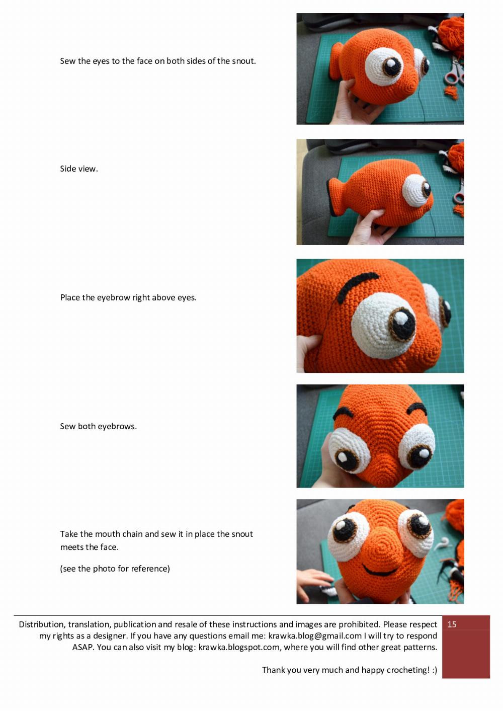 NEMO fish Crochet pattern