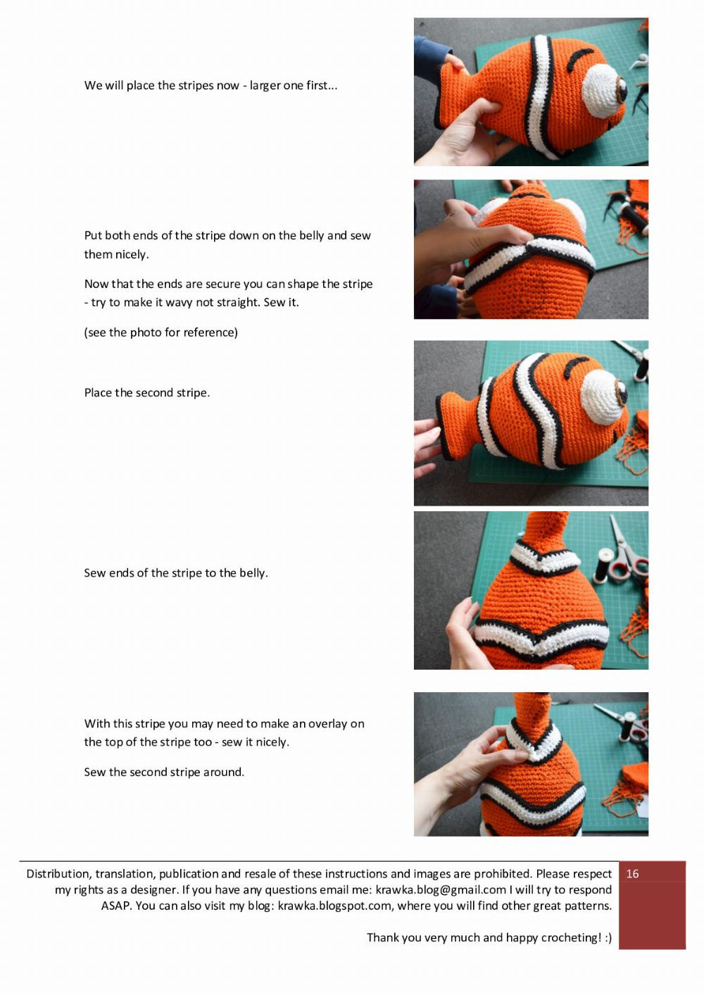 NEMO fish Crochet pattern