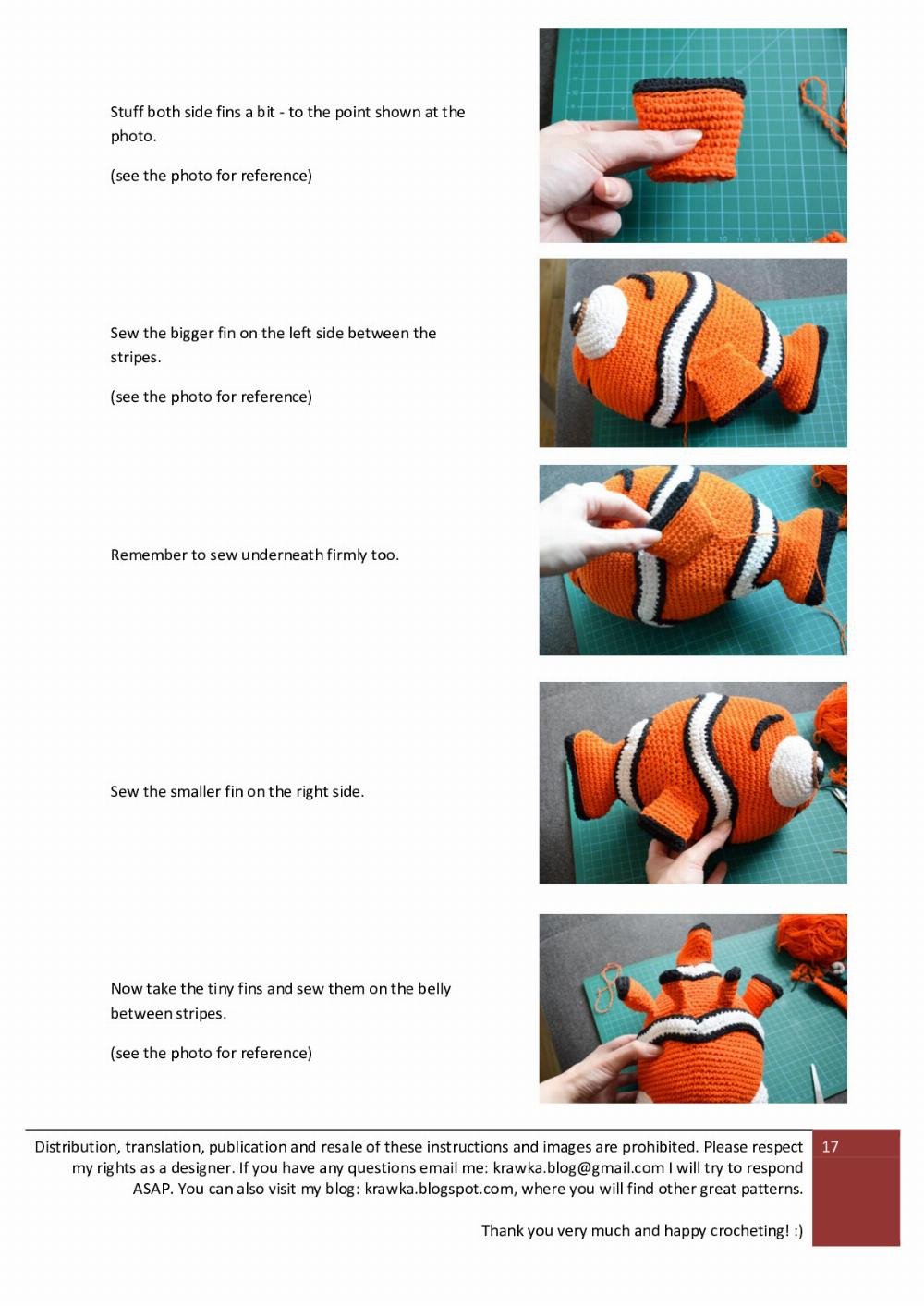 NEMO fish Crochet pattern