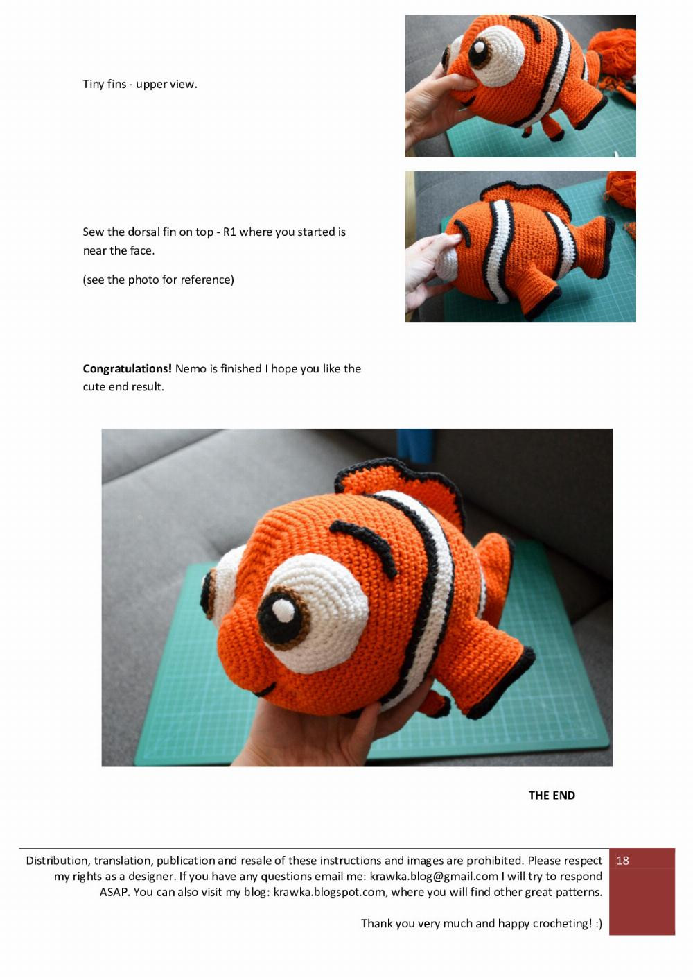 NEMO fish Crochet pattern