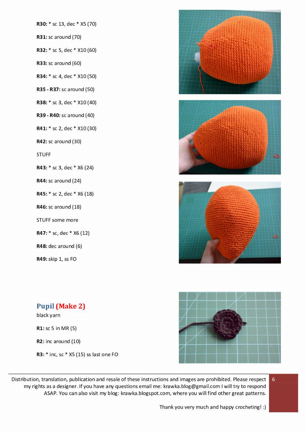 NEMO fish Crochet pattern