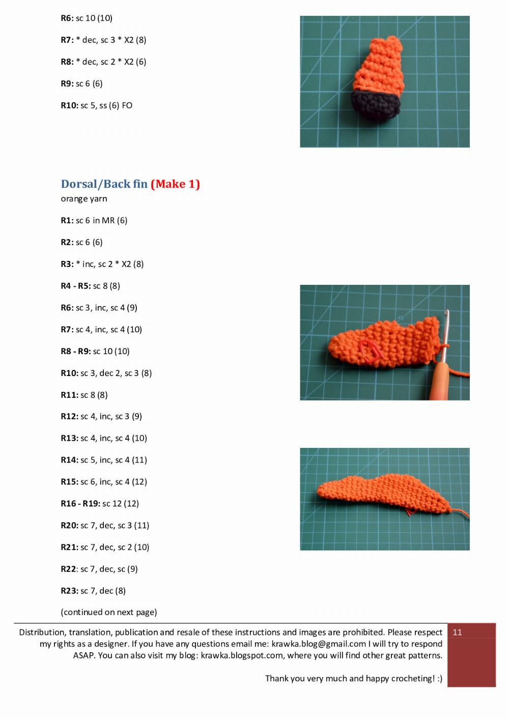 NEMO fish Crochet pattern