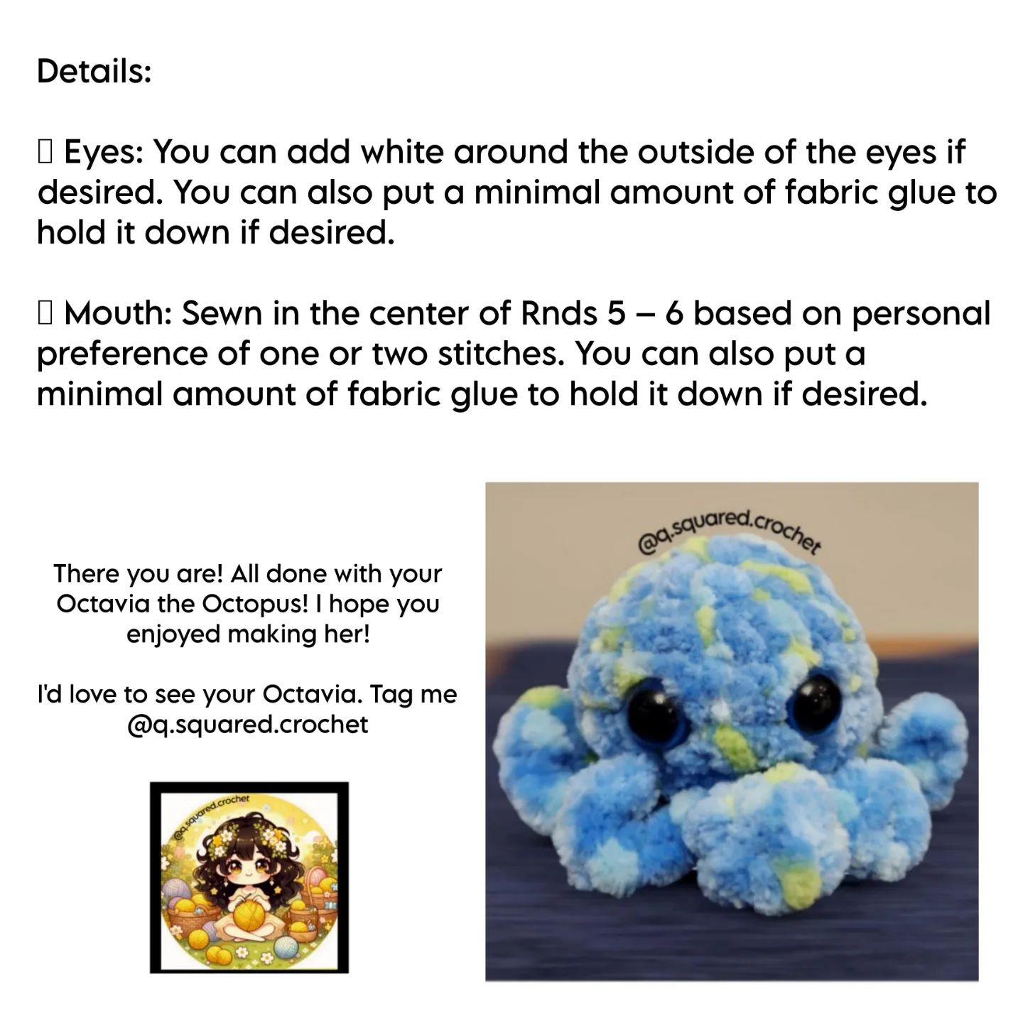 no sew octavia the octopus crochet pattern