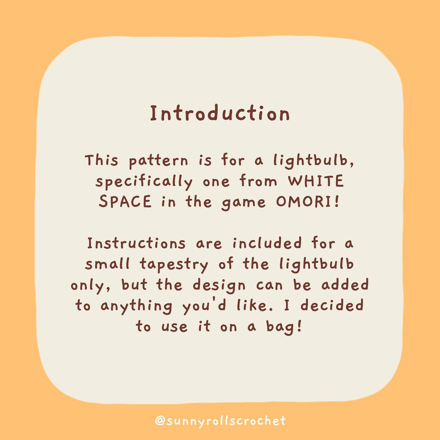 omori lightbulb free pattern