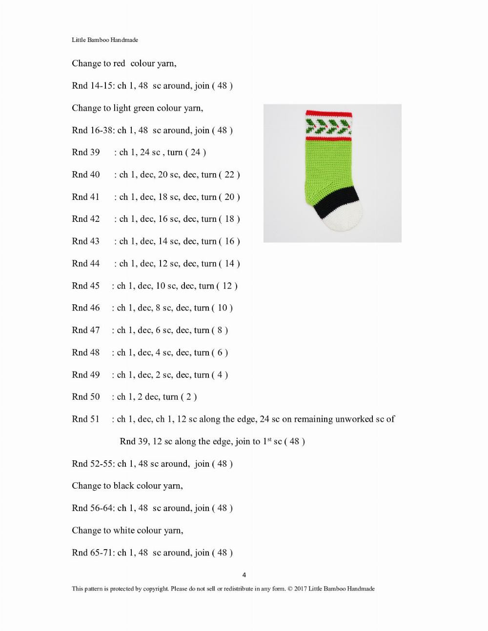 Panda Christmas Stocking Crochet Pattern