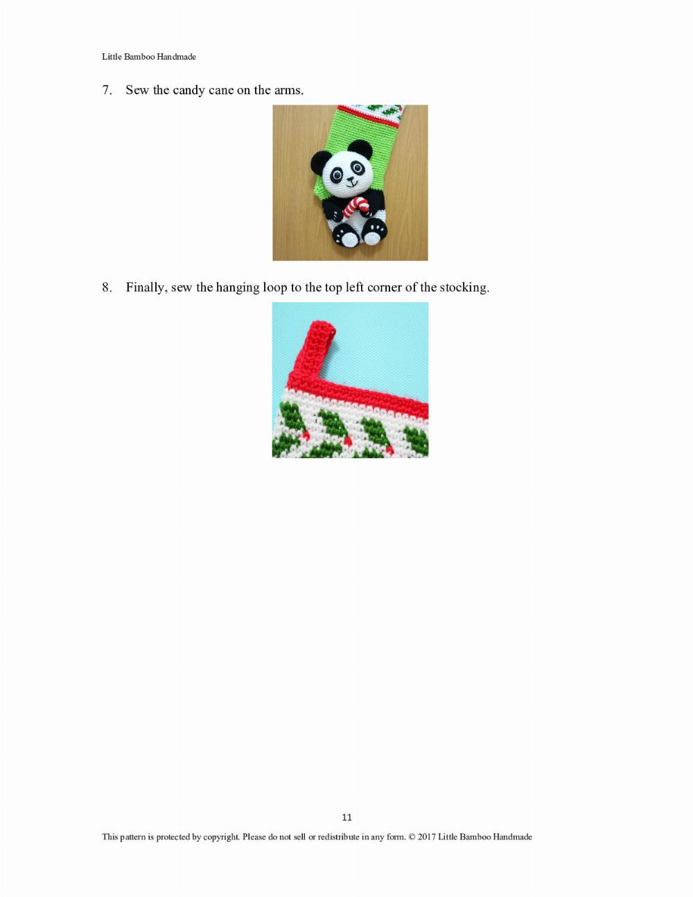 Panda Christmas Stocking Crochet Pattern