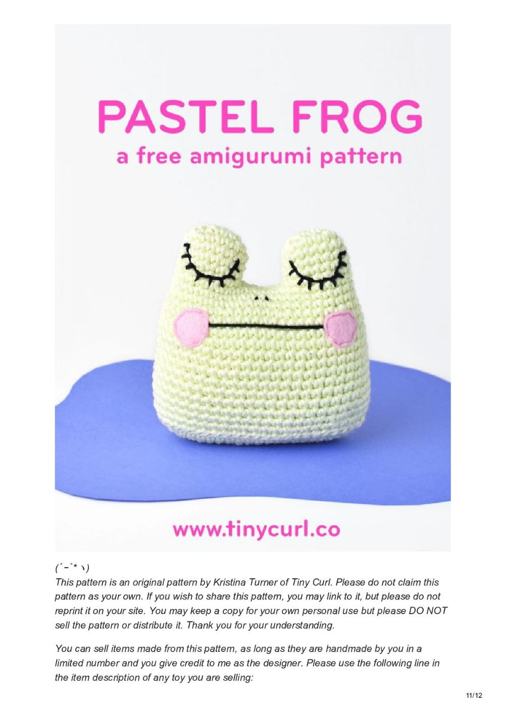 Pastel Frog | Free Amigurumi