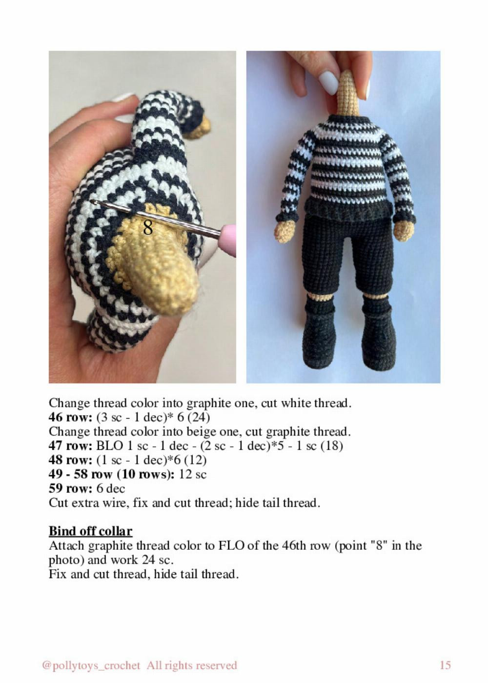 PATTERN CROCHET DOLL PAGSLY ADDAMS