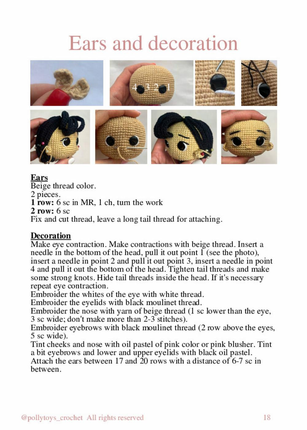 PATTERN CROCHET DOLL PAGSLY ADDAMS