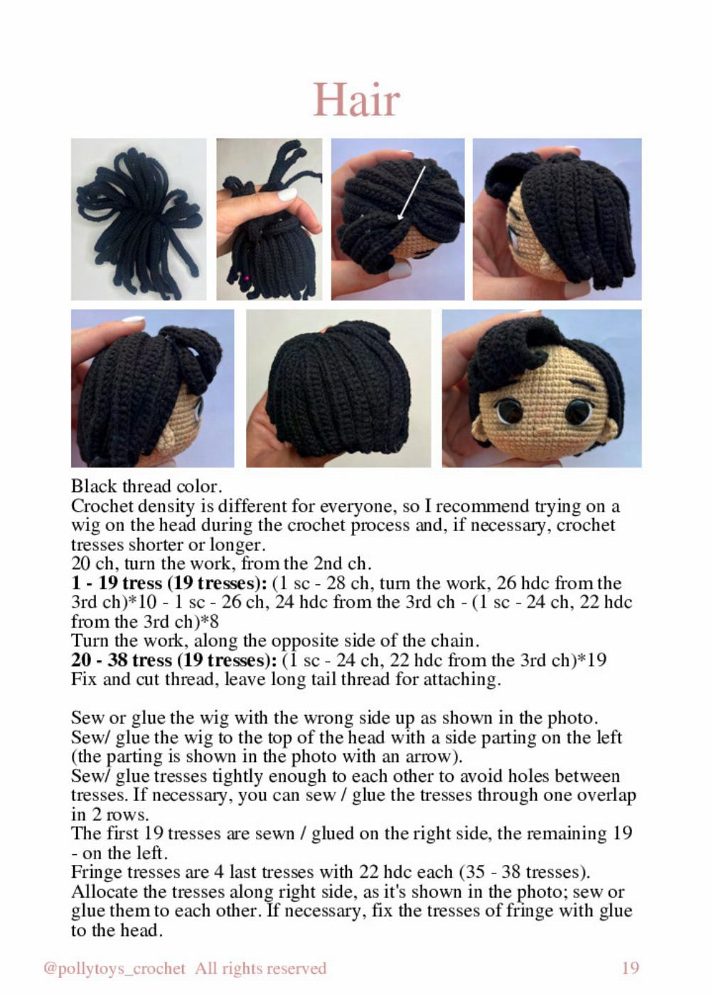 PATTERN CROCHET DOLL PAGSLY ADDAMS