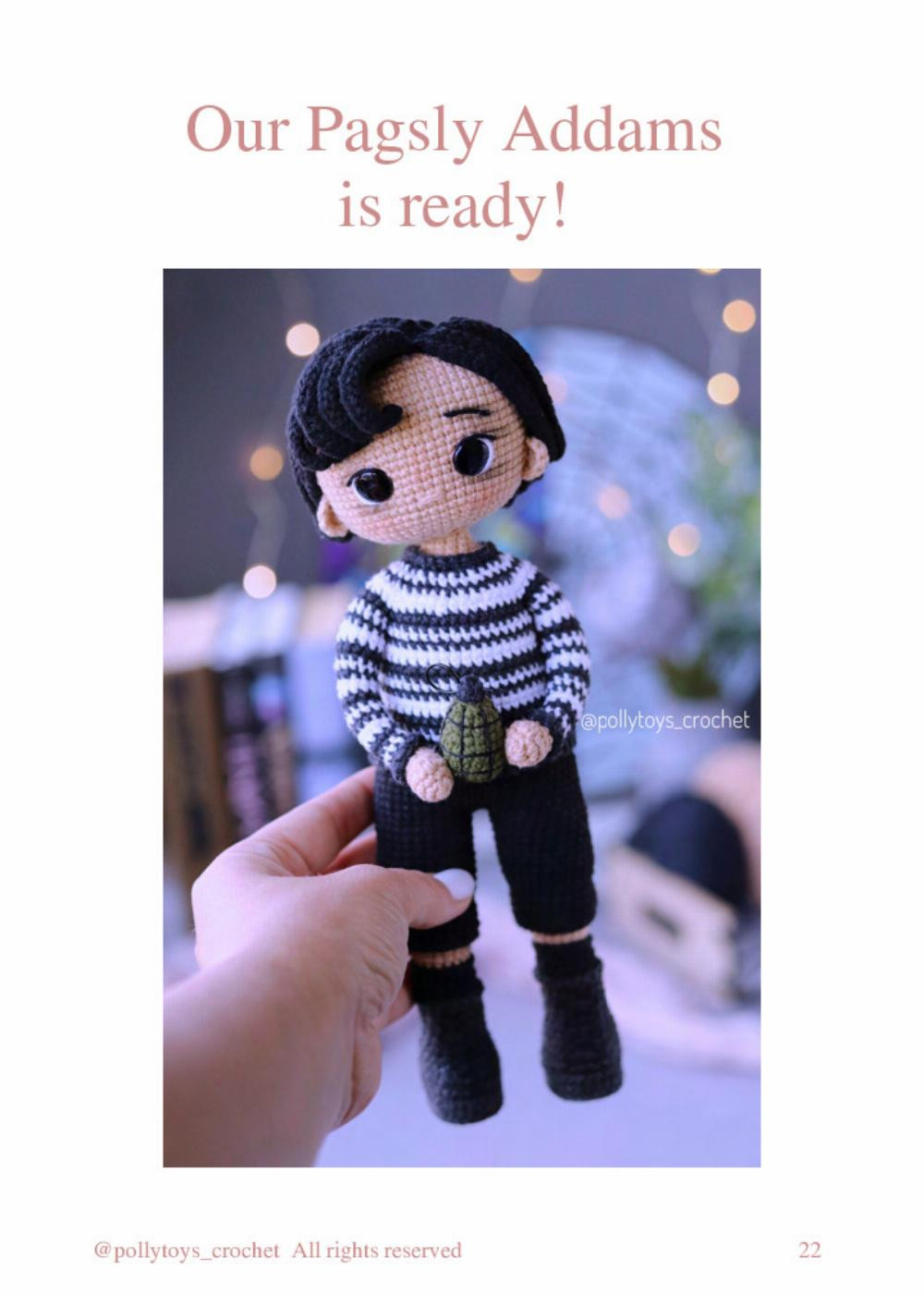 PATTERN CROCHET DOLL PAGSLY ADDAMS