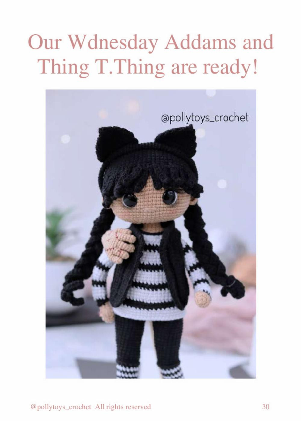 PATTERN CROCHET DOLL WEDNESDAY ADDAMS