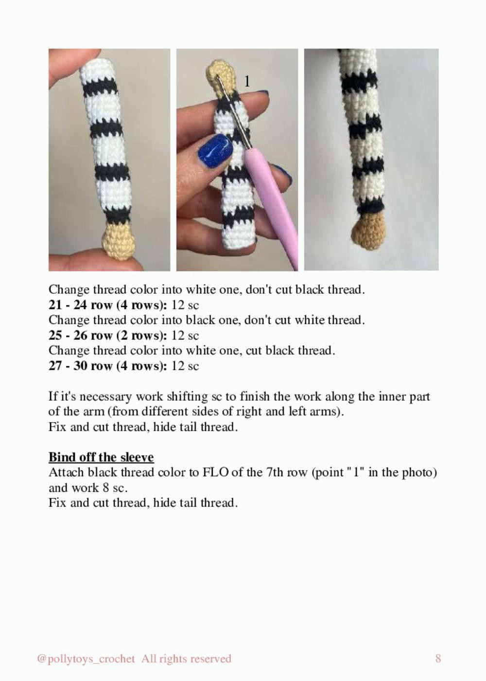 PATTERN CROCHET DOLL WEDNESDAY ADDAMS