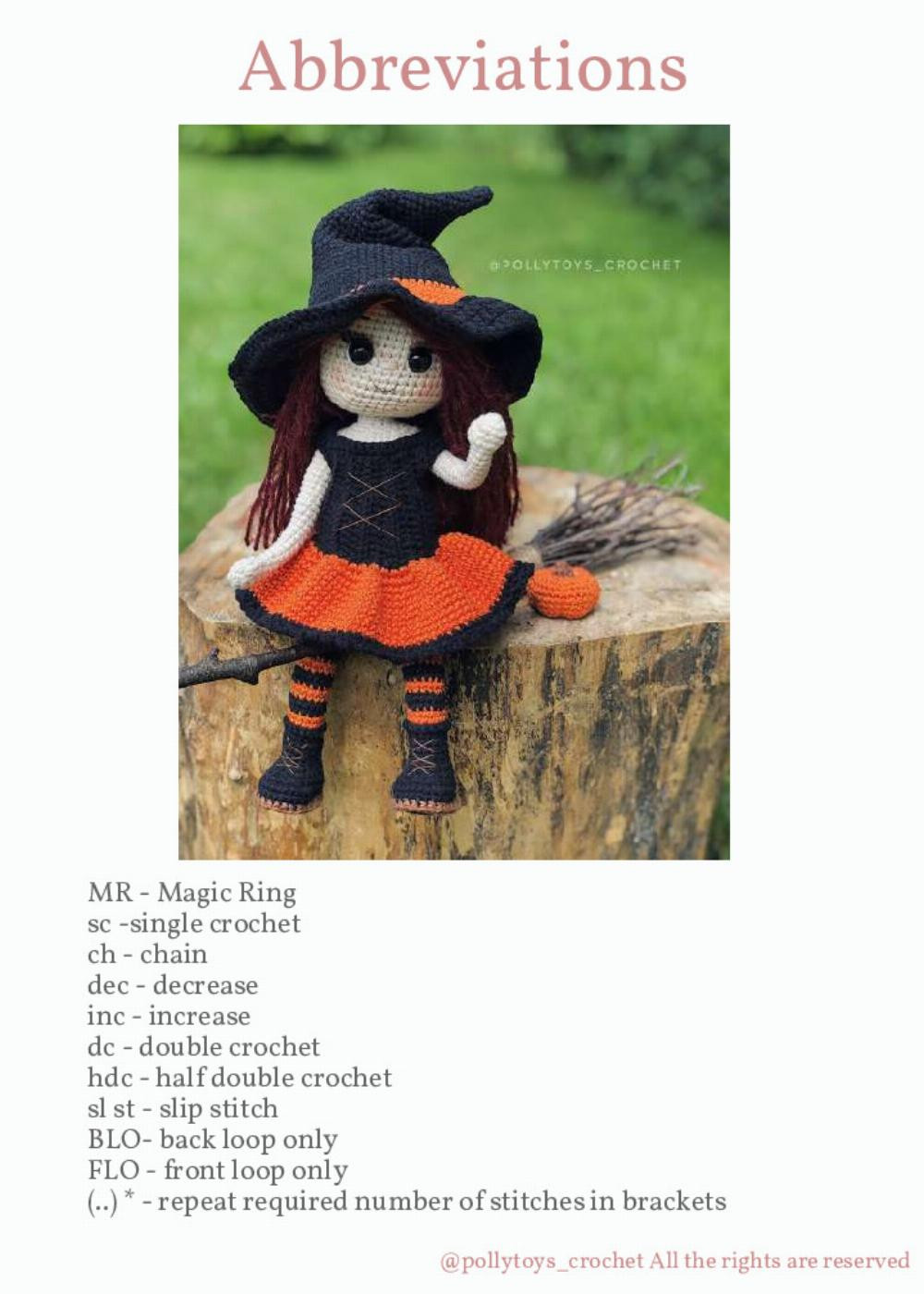 PATTERN CROCHET DOLL WITCH PHOEBE