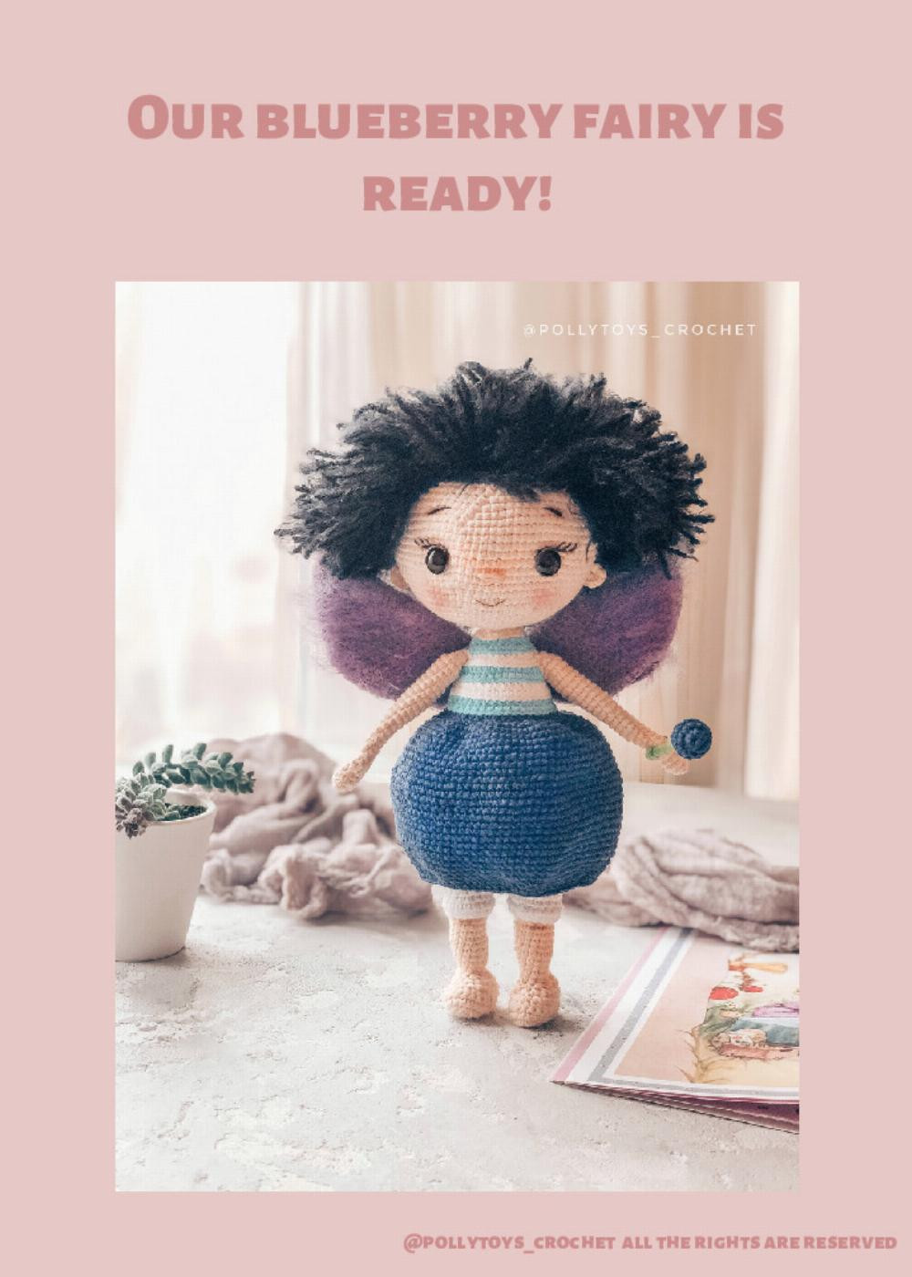 PATTERN CROCHETED DOLL BLUEBERRY FAIRY