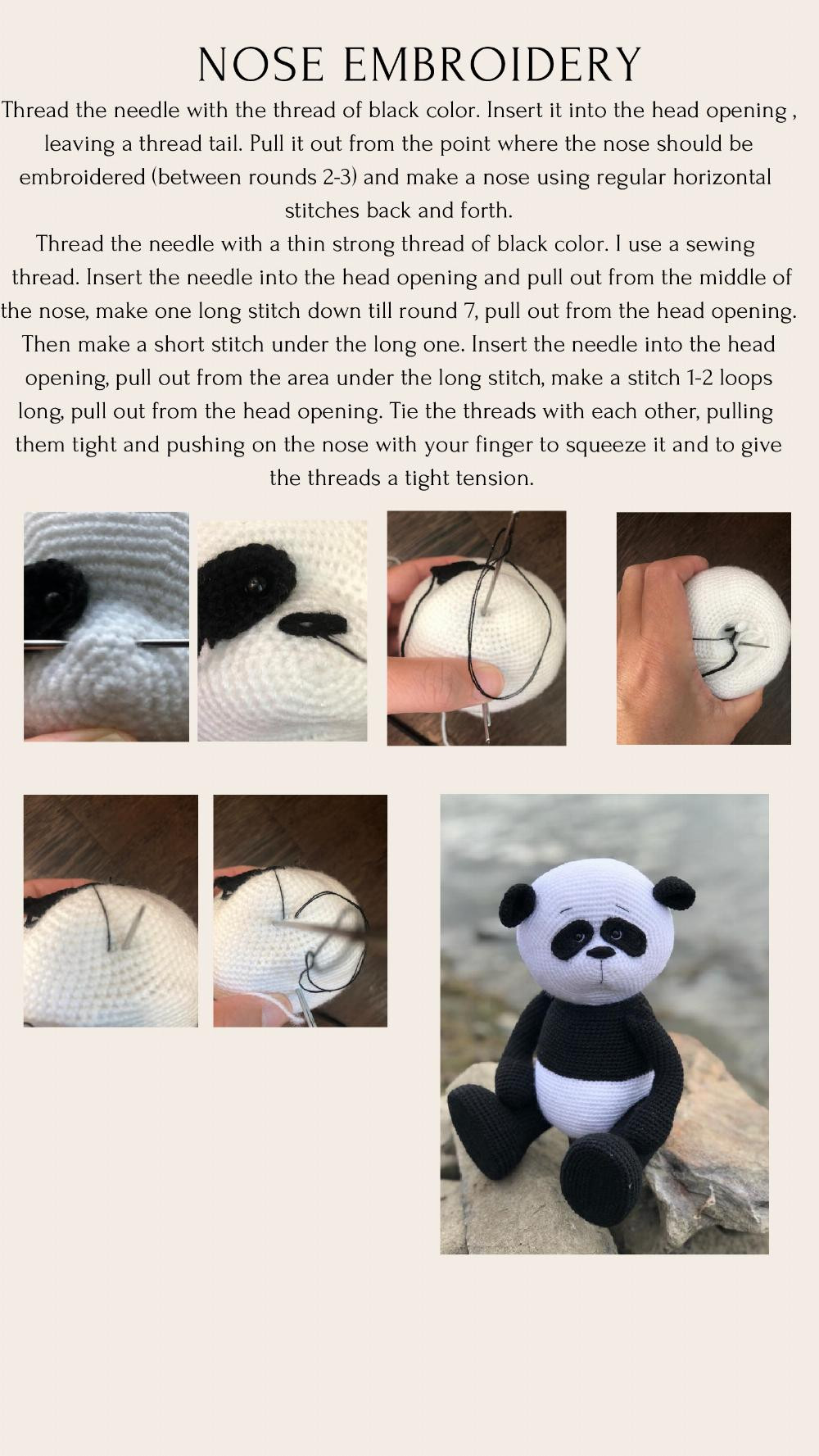 Pattern Panda bear crochet pattern