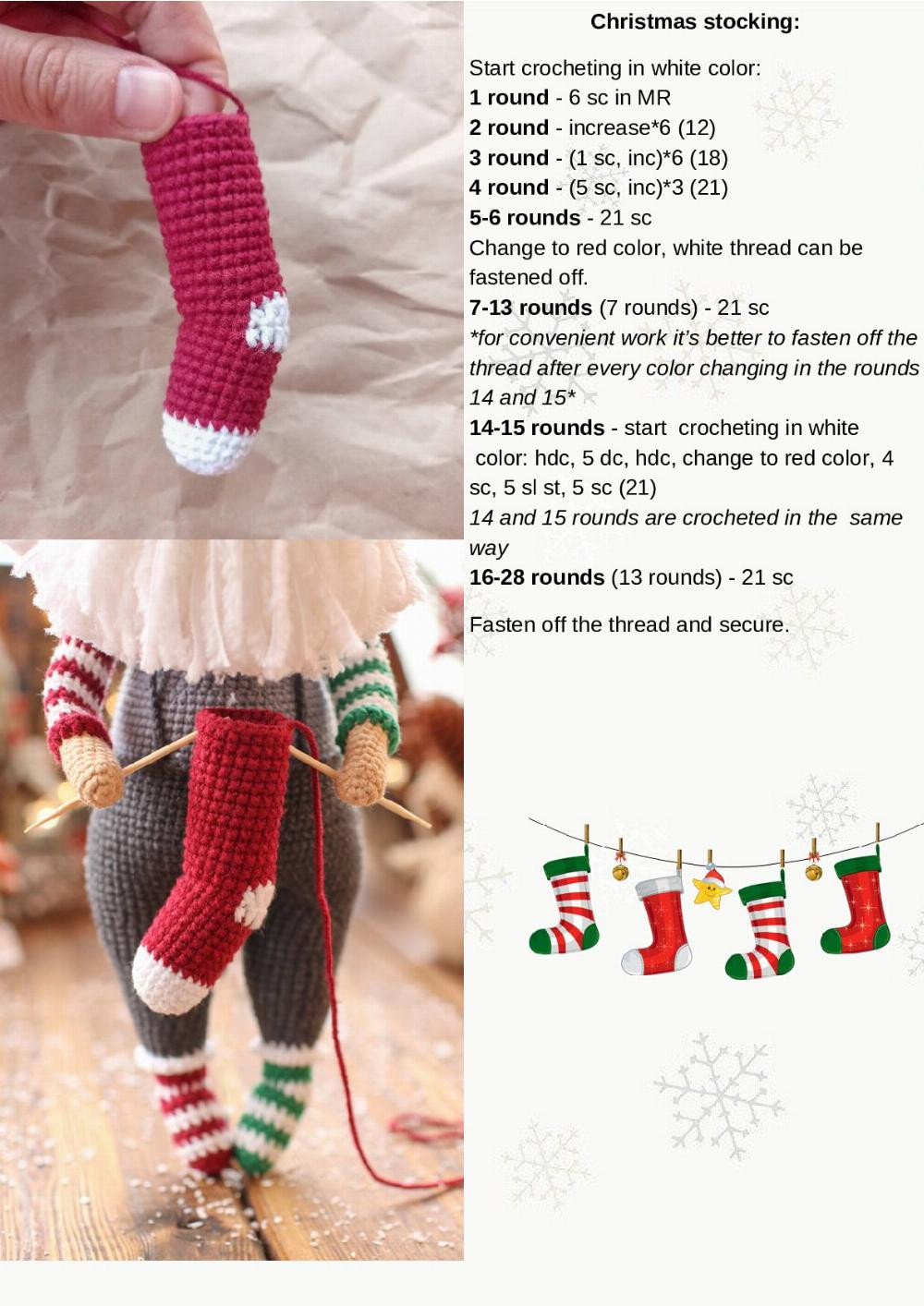 PATTERN Santa Claus white beard santa crochet pattern