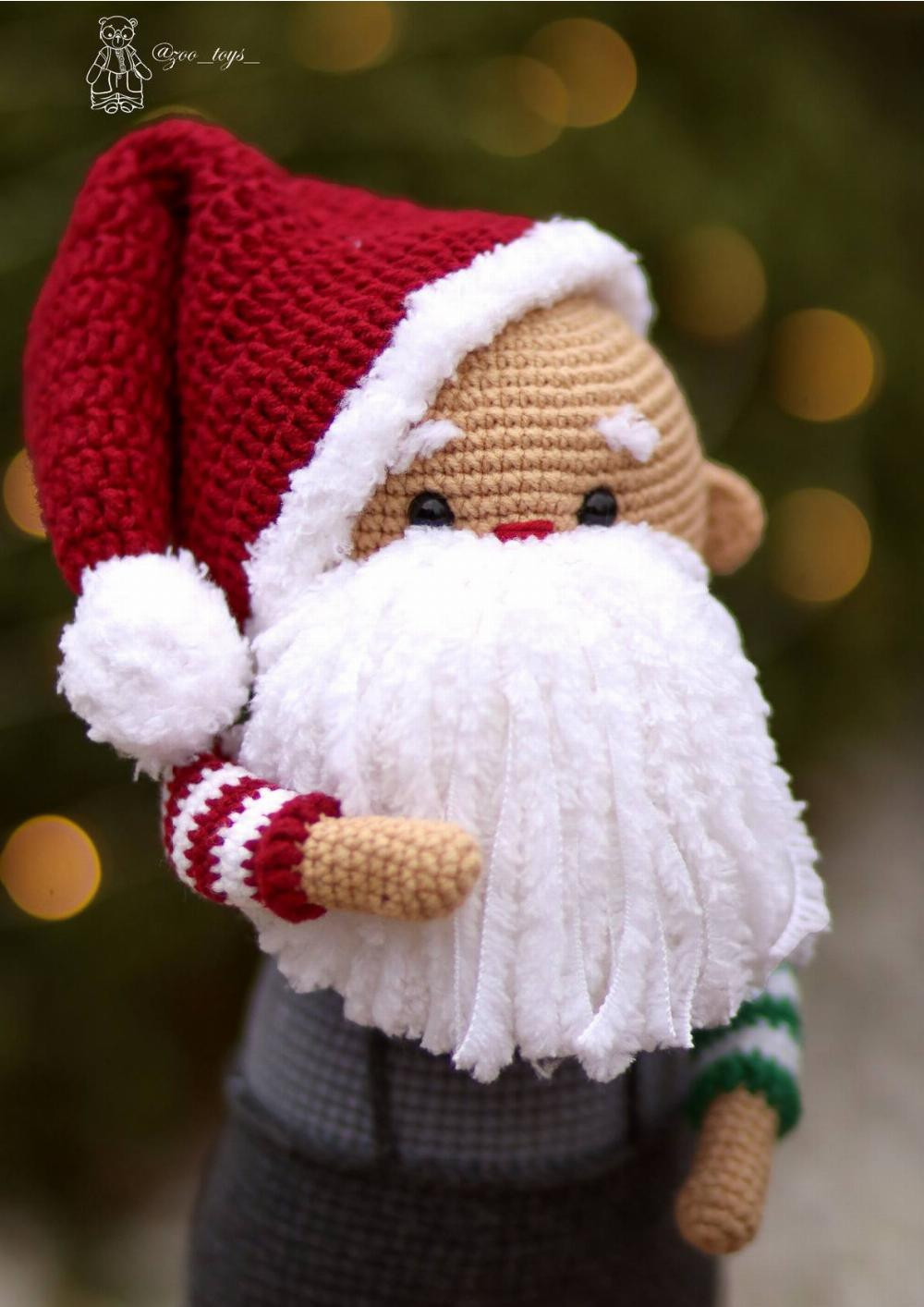 PATTERN Santa Claus white beard santa crochet pattern