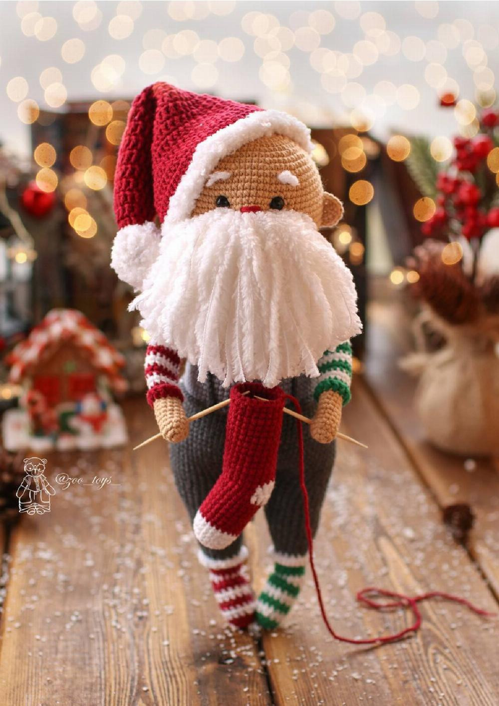 PATTERN Santa Claus white beard santa crochet pattern