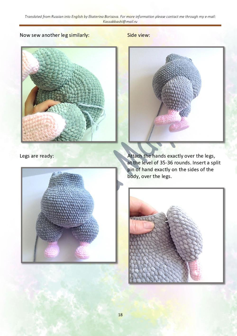 PATTERN & TUTORIAL Little mouse Gus (only crochet hook)