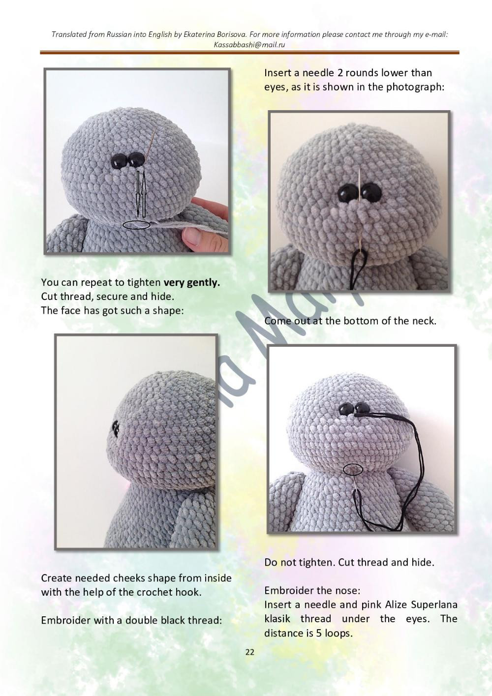 PATTERN & TUTORIAL Little mouse Gus (only crochet hook)